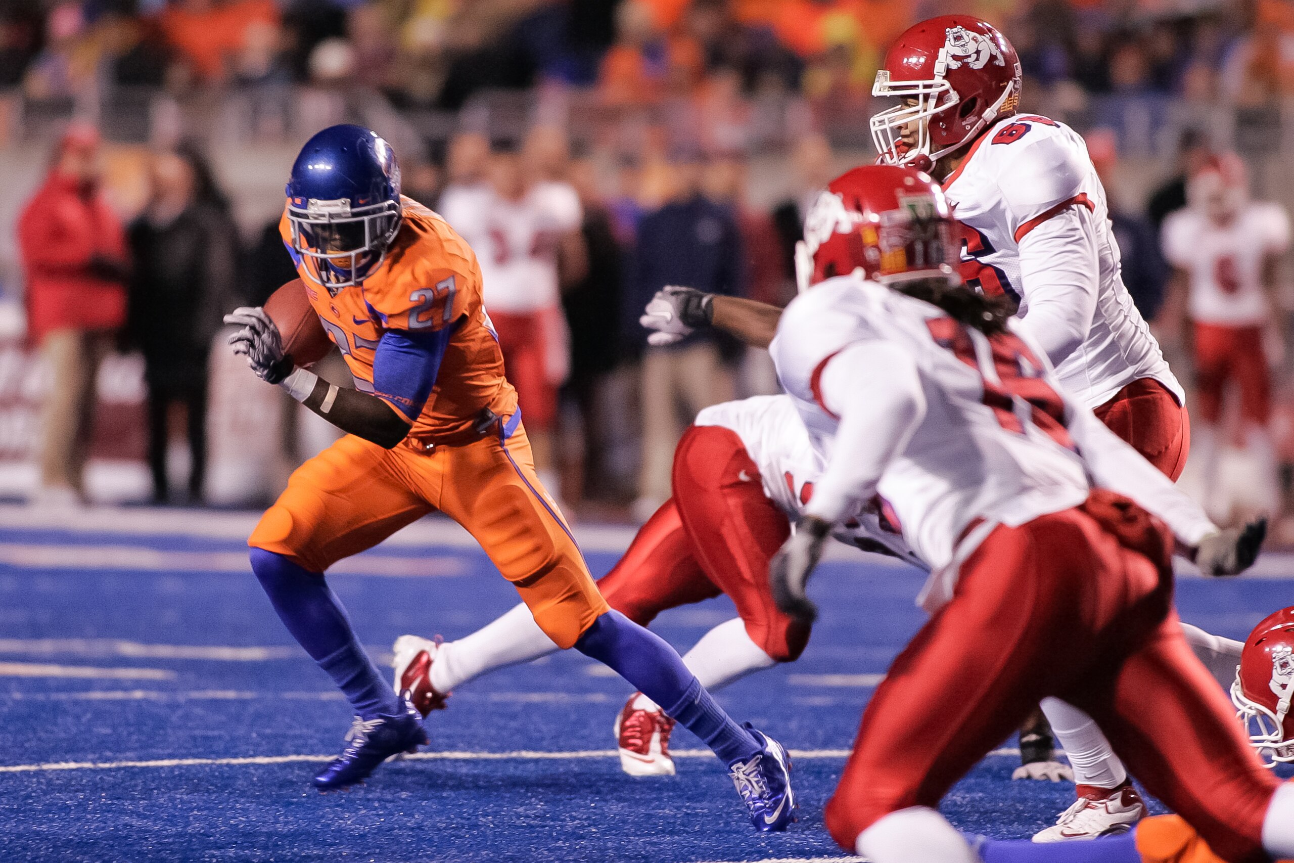 BOISE, ID - NOVEMBER 19: Jeremy Avery #27 of the Boise State Broncos runs the ball against the Fresno State Bulldogs at Bronco Stadium on November 19, 2010 in Boise, Idaho. (Photo by Otto Kitsinger III/Getty Images) BOISE, ID - NOVEMBER 19: Jeremy Avery #27 of the Boise State Broncos runs the ball against the Fresno State Bulldogs at Bronco Stadium on November 19, 2010 in Boise, Idaho. (Photo by Otto Kitsinger III/Getty Images)