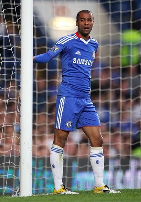 LONDON, ENGLAND - APRIL 20: Ashley Cole of Chelsea looks on during the Barclays Premier League match between Chelsea and Birmingham City at Stamford Bridge on April 20, 2011 in London, England.  (Photo by Clive Rose/Getty Images)