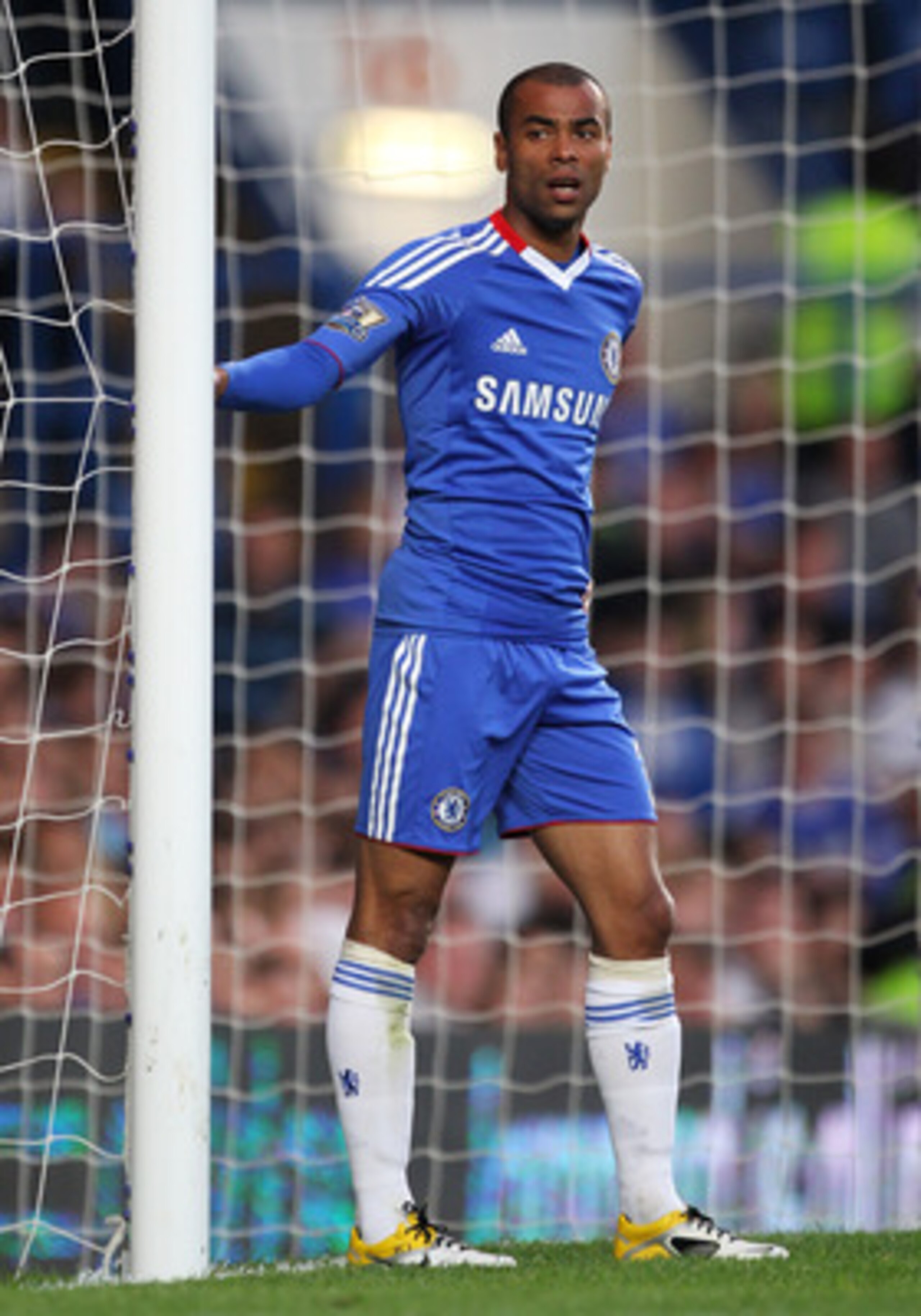 LONDON, ENGLAND - APRIL 20: Ashley Cole of Chelsea looks on during the Barclays Premier League match between Chelsea and Birmingham City at Stamford Bridge on April 20, 2011 in London, England.  (Photo by Clive Rose/Getty Images)