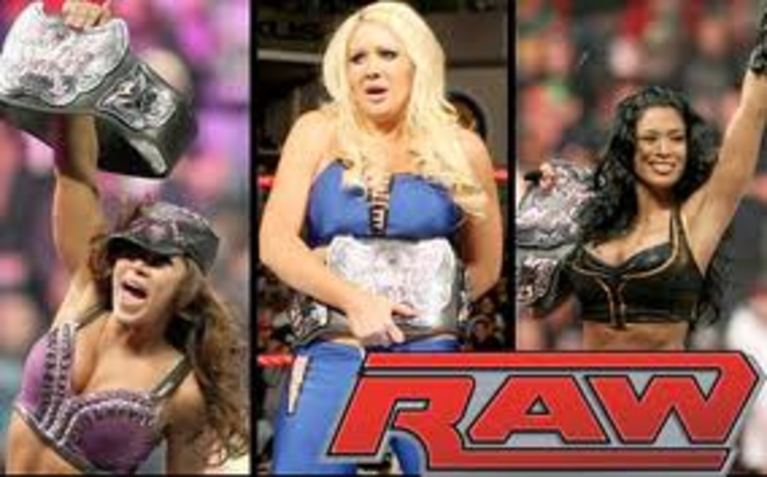 Mickie James, Jillian Hall, and Melina as WWE Divas Champion