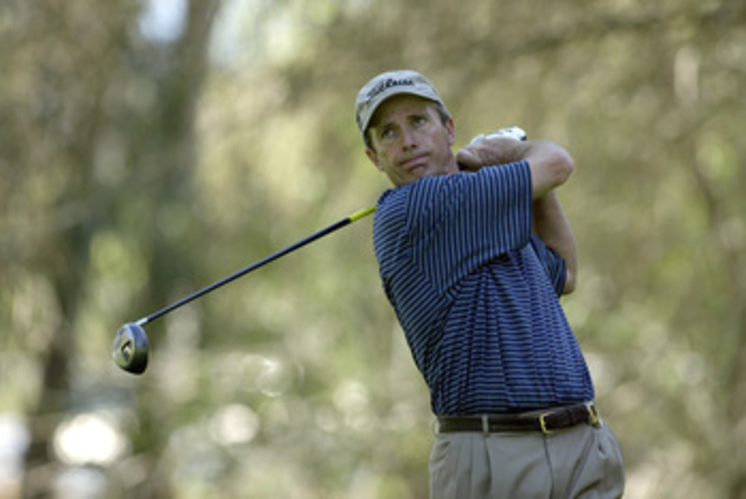 VALENCIA, CA - MARCH 13:  Jerry Pate hits a shot during the second round of the SBC Classic at the Valencia Country Club on March 13, 2004 in Valencia, California. (Photo by Jeff Gross/Getty Images)