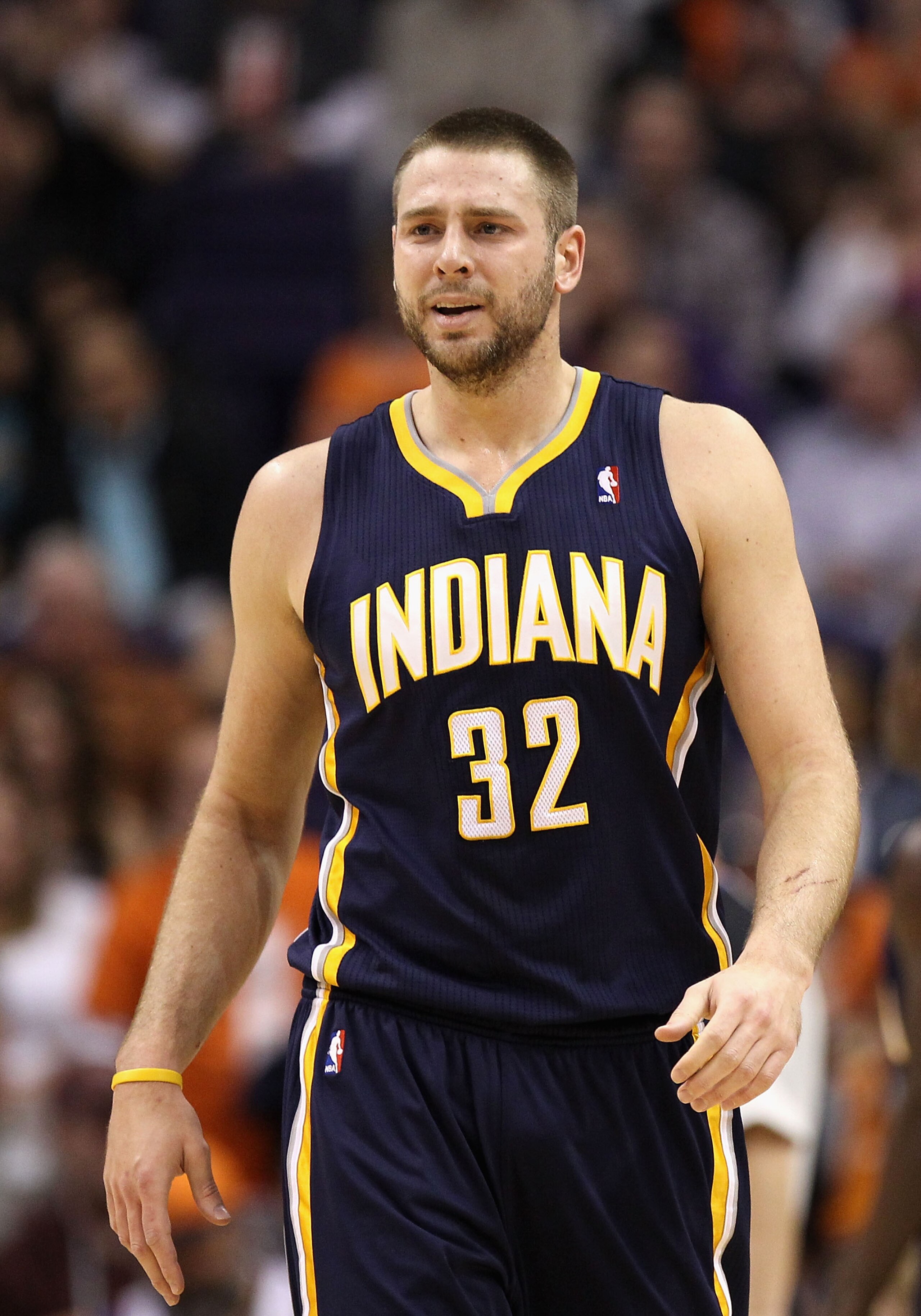 PHOENIX - DECEMBER 03:  Josh McRoberts #32 of the Indiana Pacers during the NBA game against the Phoenix Suns at US Airways Center on December 3, 2010 in Phoenix, Arizona. NOTE TO USER: User expressly acknowledges and agrees that, by downloading and or us