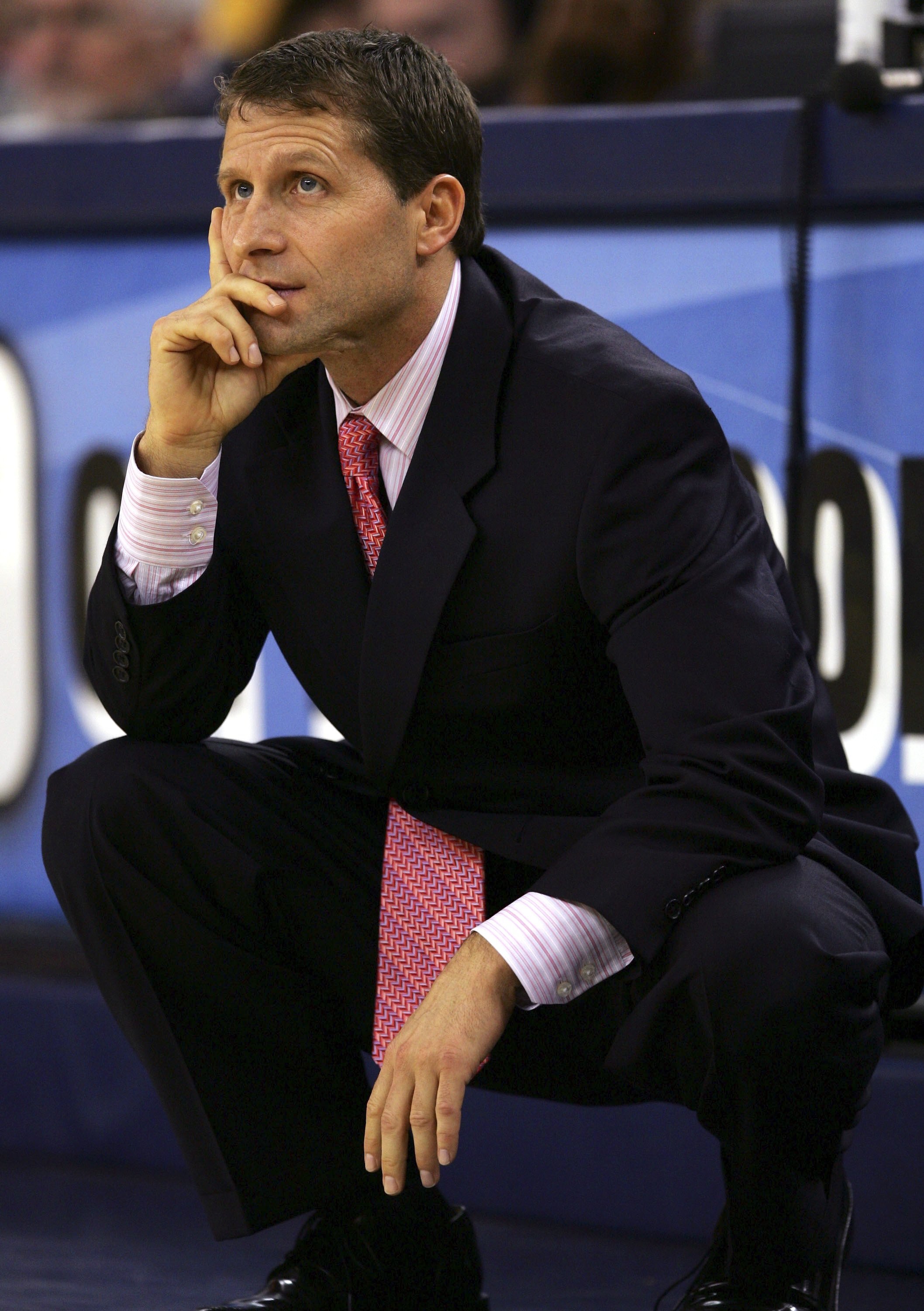 OAKLAND, CA - NOVEMBER 16: Head coach Eric Musselman of the Sacramento Kings looks on against the Golden State Warriors on November 16, 2006 at Oracle Arena in Oakland, California. NOTE TO USER: User expressly acknowledges and agrees that, by downloading