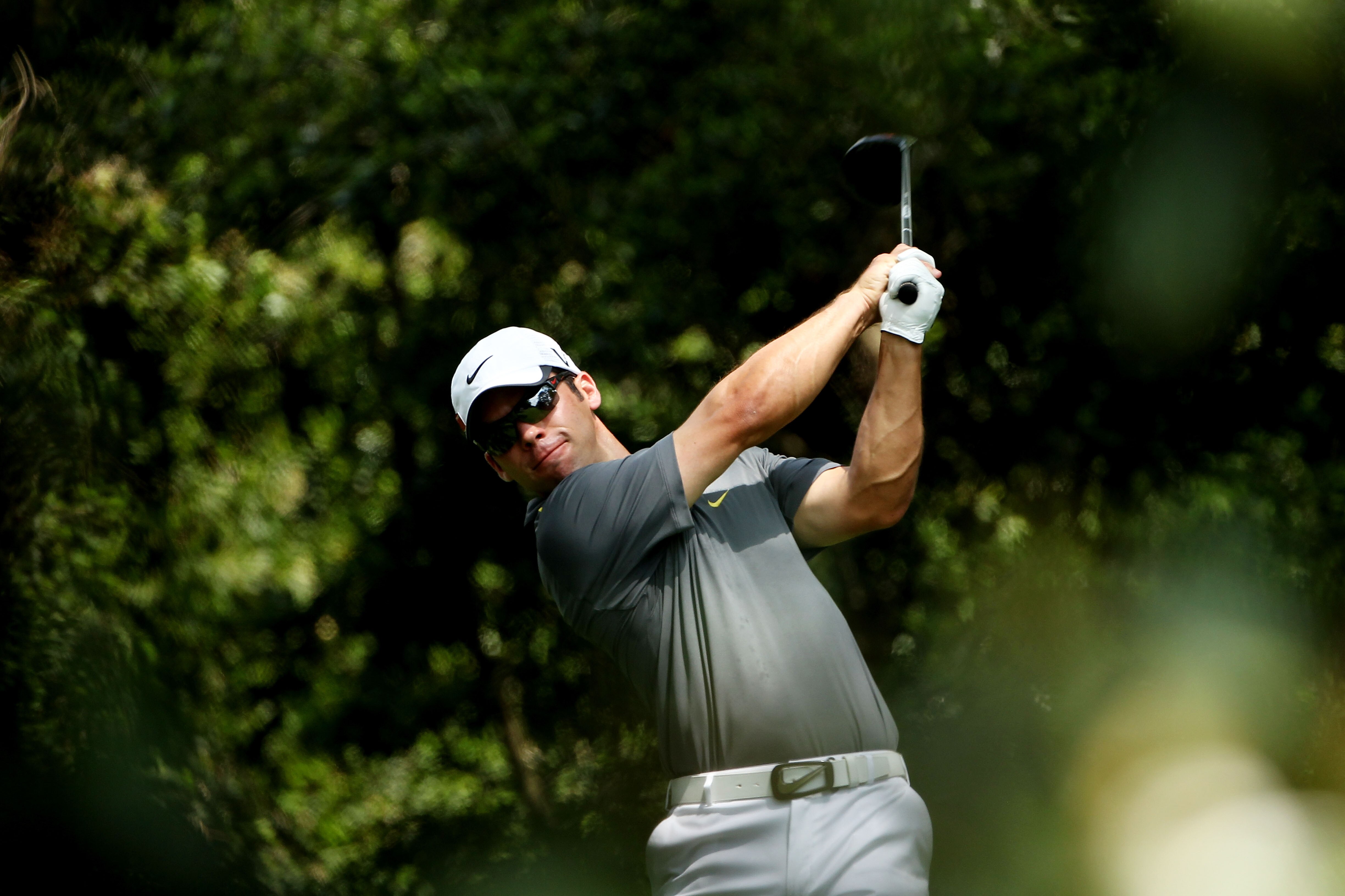 AUGUSTA, GA - APRIL 09:  Paul Casey of England watches his tee shot on the second hole during the third round of the 2011 Masters Tournament at Augusta National Golf Club on April 9, 2011 in Augusta, Georgia.  (Photo by Andrew Redington/Getty Images)