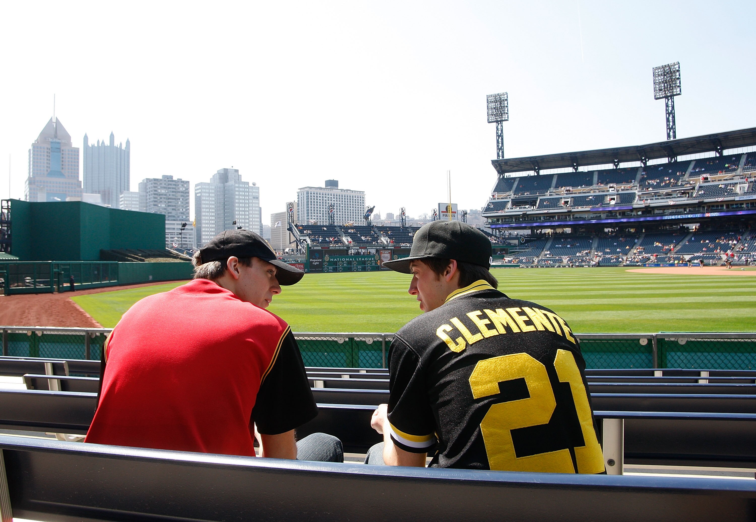 PITTSBURGH - APRIL 07:  Fans sit in the outfield bleachers prior to the Opening Day game between the Pittsburgh Pirates and the Colorado Rockies on April 7, 2011 at PNC Park in Pittsburgh, Pennsylvania.  (Photo by Jared Wickerham/Getty Images)