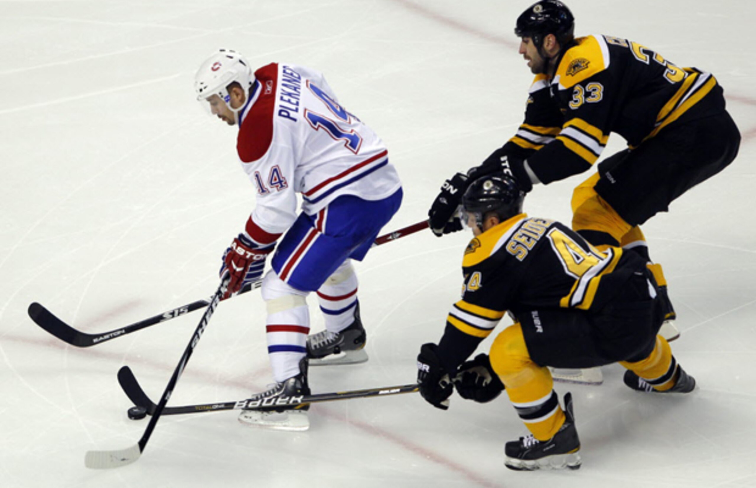 Chara seems to be on the wrong side of things a lot in the Stanley Cup Playoffs