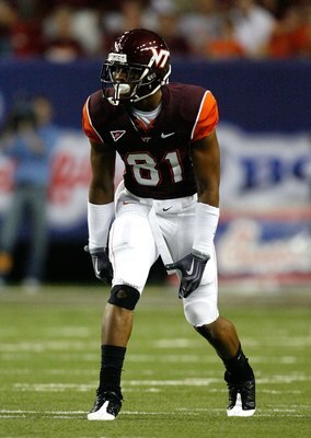 ATLANTA - SEPTEMBER 05:  Jarrett Boykin #81 of the Virginia Tech Hokies against the Alabama Crimson Tide during the Chick-fil-A Kickoff Game at Georgia Dome on September 5, 2009 in Atlanta, Georgia.  (Photo by Kevin C. Cox/Getty Images)