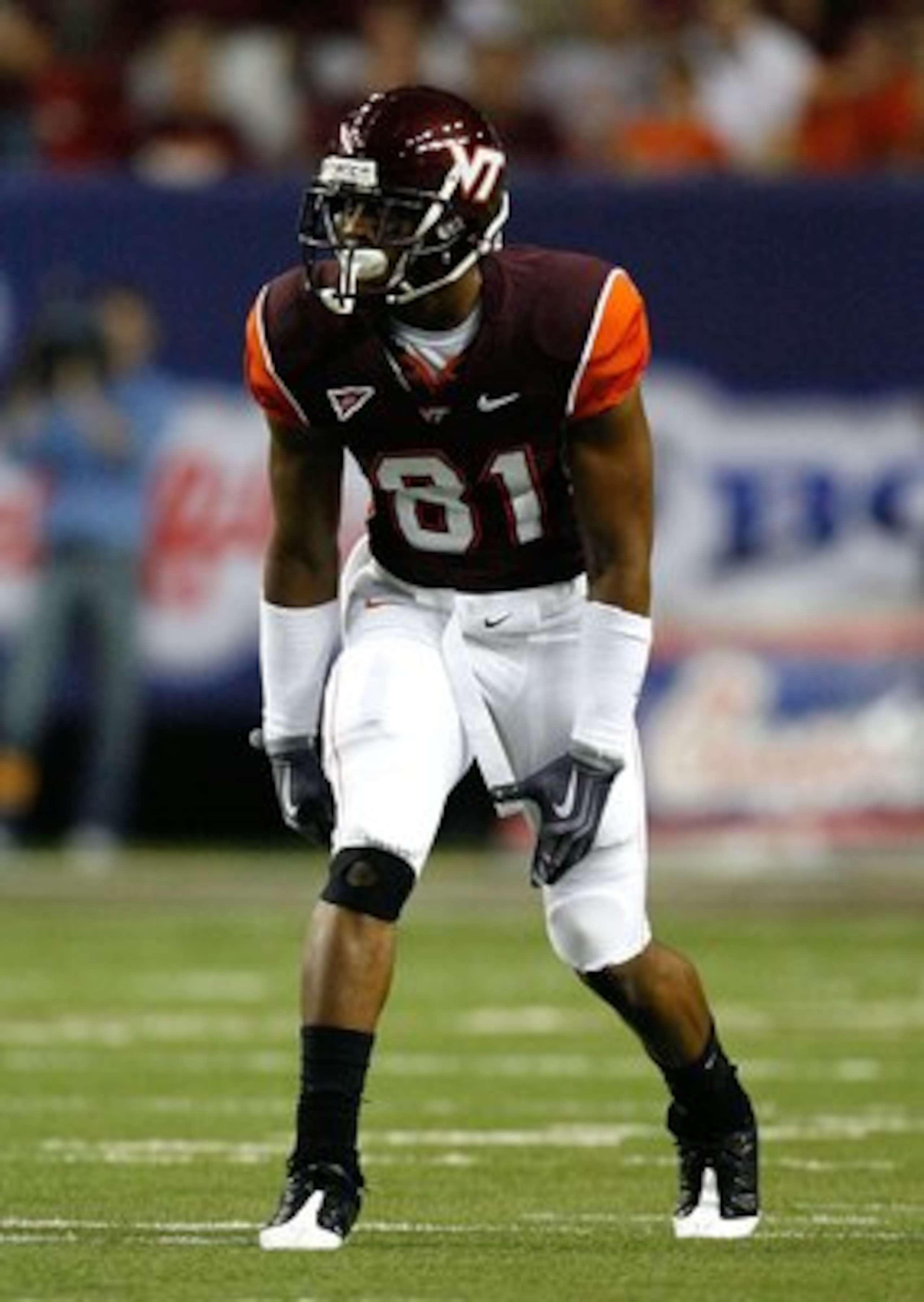 ATLANTA - SEPTEMBER 05:  Jarrett Boykin #81 of the Virginia Tech Hokies against the Alabama Crimson Tide during the Chick-fil-A Kickoff Game at Georgia Dome on September 5, 2009 in Atlanta, Georgia.  (Photo by Kevin C. Cox/Getty Images)