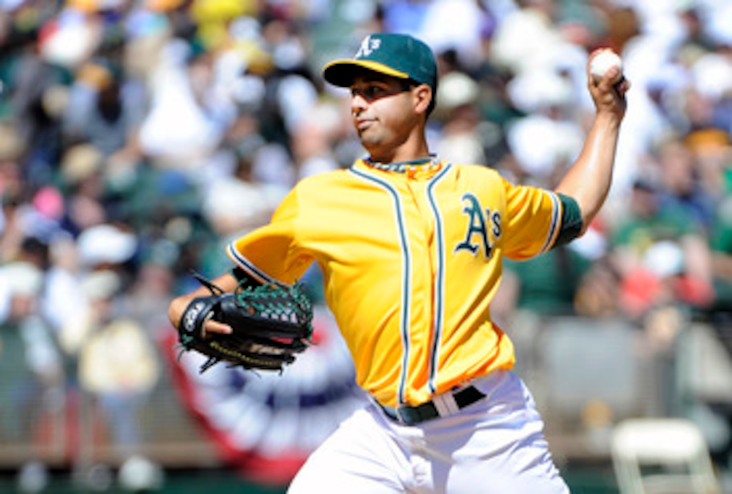 OAKLAND, CA - APRIL 3: Gio Gonzalez #47 of the Oakland Athletics pitches against the Seattle Mariners during a MLB baseball game at the Oakland-Alameda County Coliseum April 3, 2011 in Oakland, California. (Photo by Thearon W. Henderson/Getty Images) OAKLAND, CA - APRIL 3: Gio Gonzalez #47 of the Oakland Athletics pitches against the Seattle Mariners during a MLB baseball game at the Oakland-Alameda County Coliseum April 3, 2011 in Oakland, California. (Photo by Thearon W. Henderson/Getty Images)