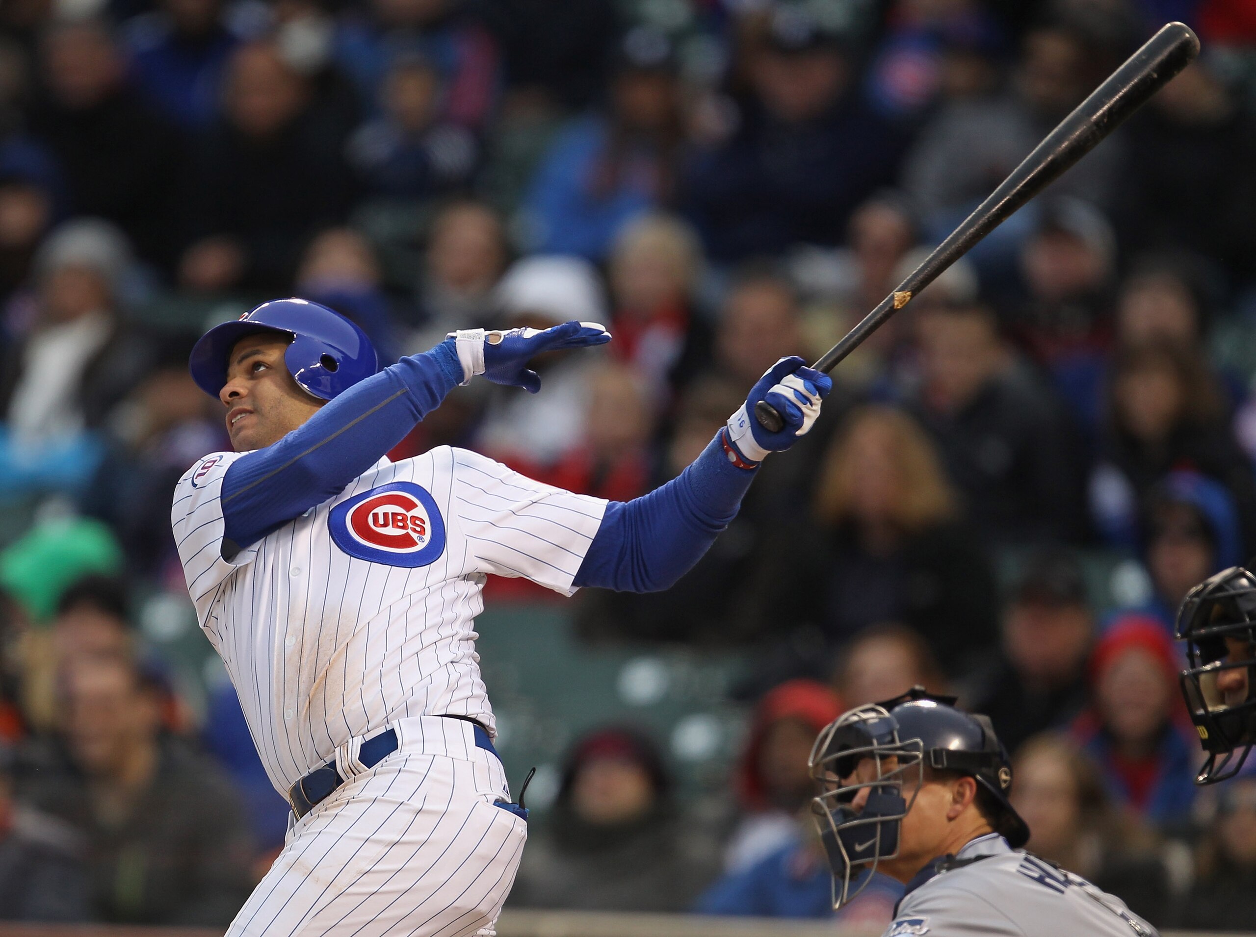 CHICAGO, IL - APRIL 20: Aramis Ramirez #16 of the Chicago Cubs takes a swing against the San Diego Padres at Wrigley Field on April 20, 2011 in Chicago, Illinois. The Cubs defeated the Padres 2-1 in 11 innings. (Photo by Jonathan Daniel/Getty Images)