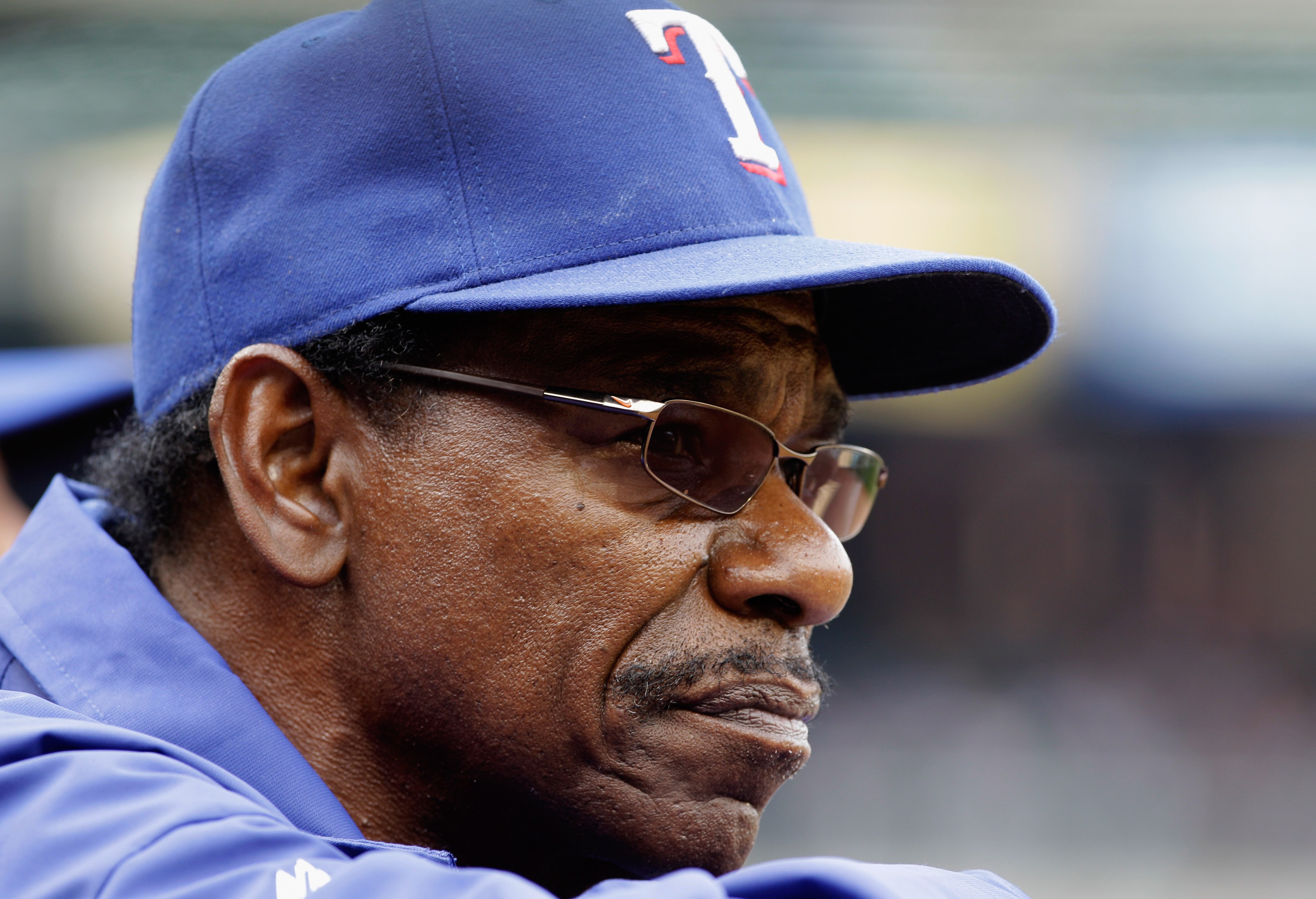 BALTIMORE, MD - APRIL 10: Manager Ron Washington #38 of the Texas Rangers looks on during their game against the Baltimore Oriolesat Oriole Park at Camden Yards on April 10, 2011 in Baltimore, Maryland.  (Photo by Rob Carr/Getty Images)