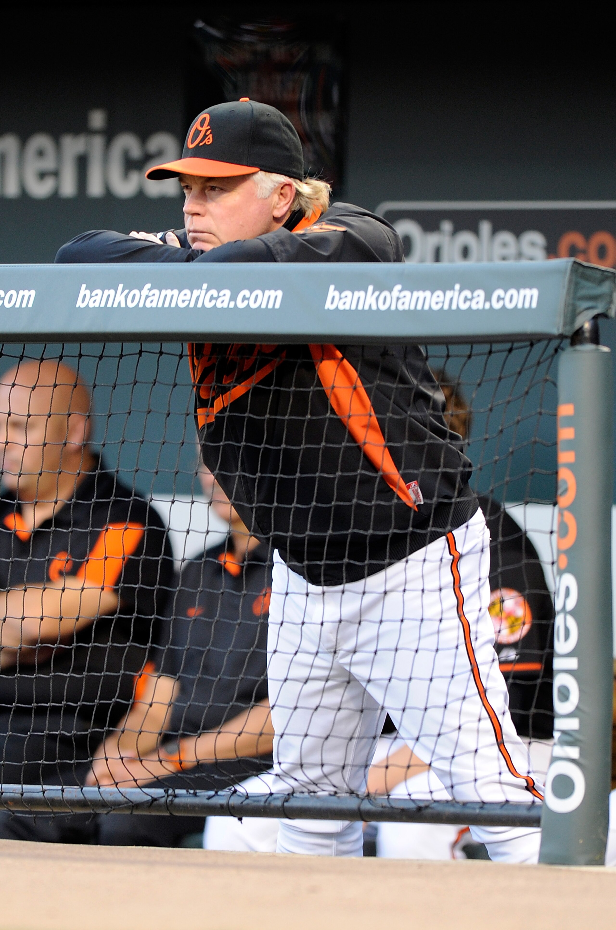BALTIMORE, MD - APRIL 20:  Manager Buck Showalter of the Baltimore Orioles watches the game against the Minnesota Twins at Oriole Park at Camden Yards on April 20, 2011 in Baltimore, Maryland.  (Photo by Greg Fiume/Getty Images)