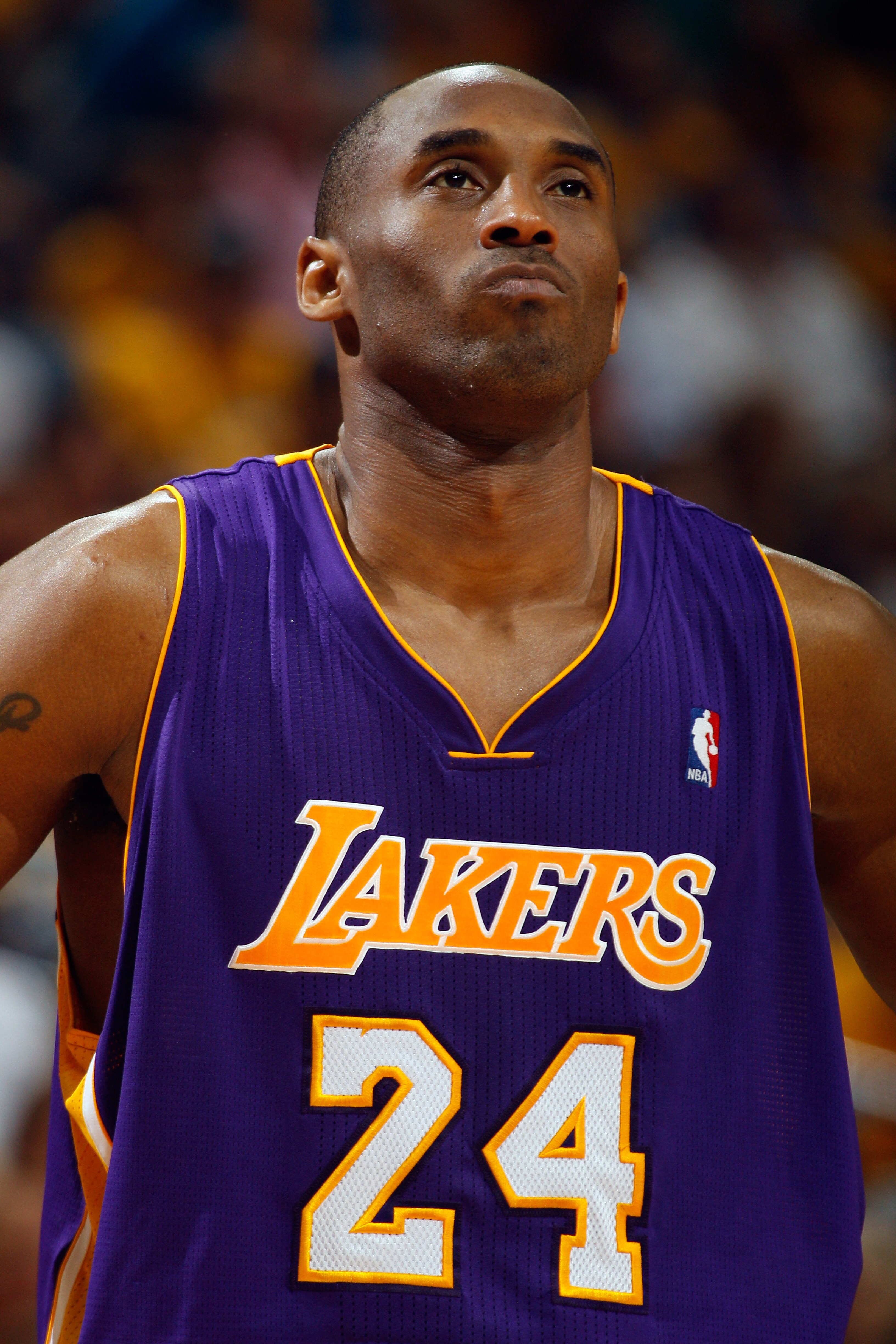 NEW ORLEANS, LA - APRIL 22:  Kobe Bryant #24 of the Los Angeles Lakers reacts to a play during the game against the New Orleans Hornets in Game Three of the Western Conference Quarterfinals in the 2011 NBA Playoffs at the New Orleans Arena  on April 22, 2