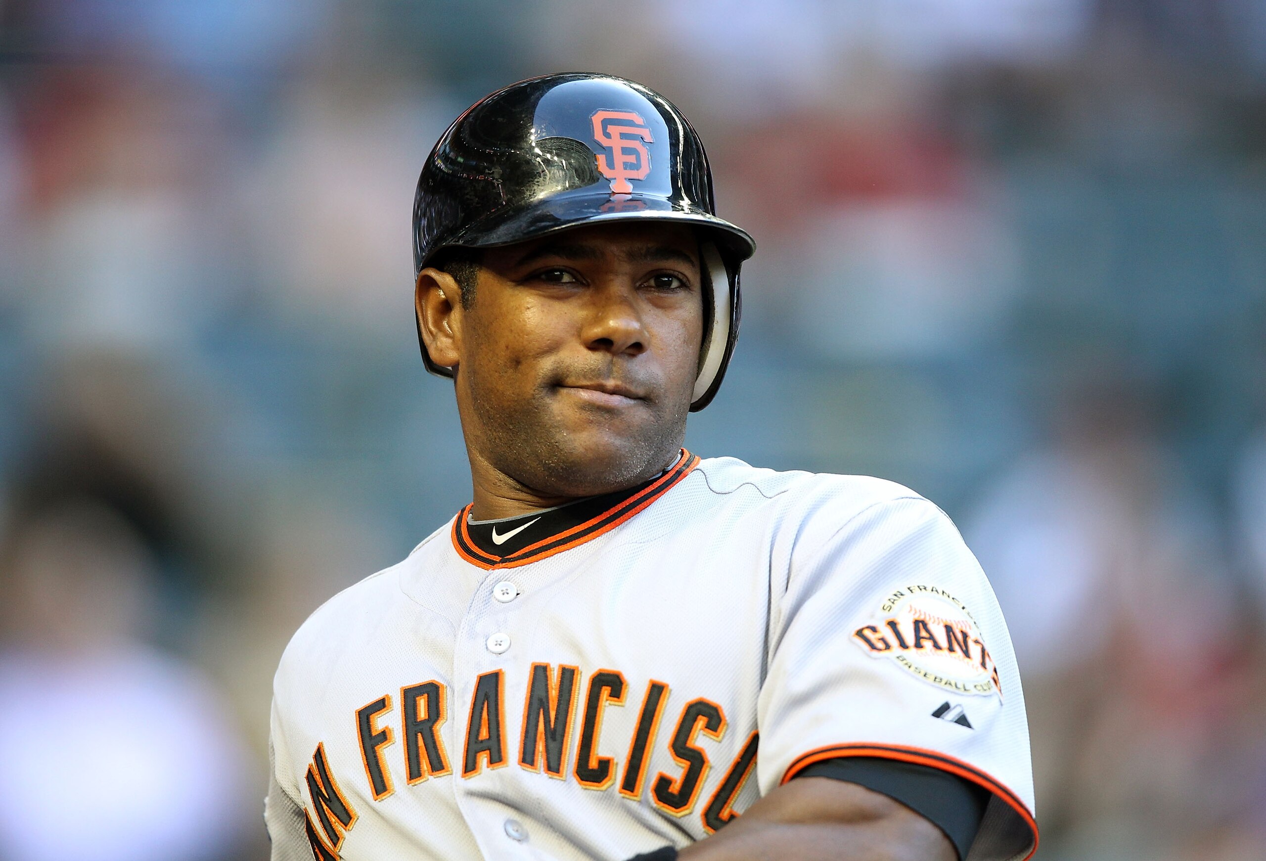 PHOENIX, AZ - APRIL 16: Miguel Tejada #10 of the San Francisco Giants warms up on deck during the Major League Baseball game against the Arizona Diamondbacks at Chase Field on April 16, 2011 in Phoenix, Arizona. (Photo by Christian Petersen/Getty Images PHOENIX, AZ - APRIL 16: Miguel Tejada #10 of the San Francisco Giants warms up on deck during the Major League Baseball game against the Arizona Diamondbacks at Chase Field on April 16, 2011 in Phoenix, Arizona. (Photo by Christian Petersen/Getty Images
