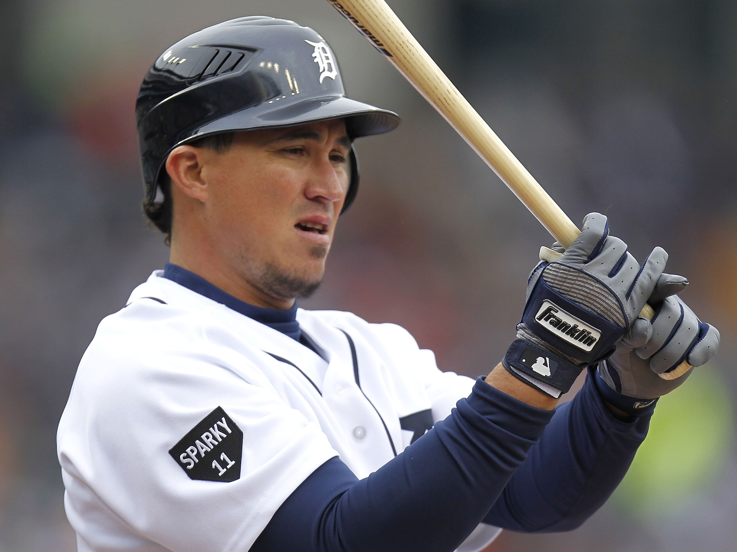 DETROIT, MI - APRIL 08: Magglio Ordonez #30 of the Detroit Tigers gets ready to bat in the first inning while playing the Kansas City Royals during Opening Day at Comerica Park on April 8, 2011 in Detroit, Michigan. The Tigers will be wearing a patch to DETROIT, MI - APRIL 08: Magglio Ordonez #30 of the Detroit Tigers gets ready to bat in the first inning while playing the Kansas City Royals during Opening Day at Comerica Park on April 8, 2011 in Detroit, Michigan. The Tigers will be wearing a patch to