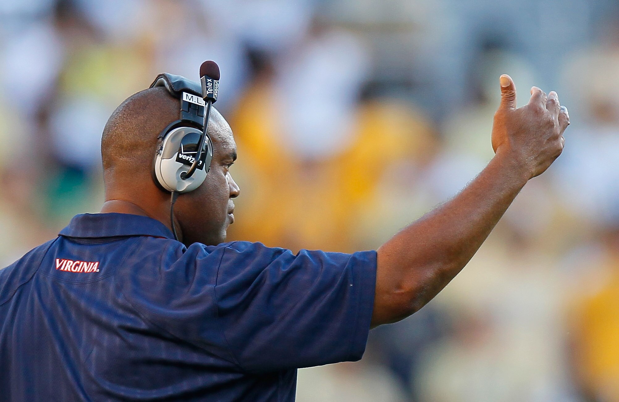 ATLANTA - OCTOBER 09:  Head coach Mike London of the Virginia Cavaliers against the Georgia Tech Yellow Jackets at Bobby Dodd Stadium on October 9, 2010 in Atlanta, Georgia.  (Photo by Kevin C. Cox/Getty Images)