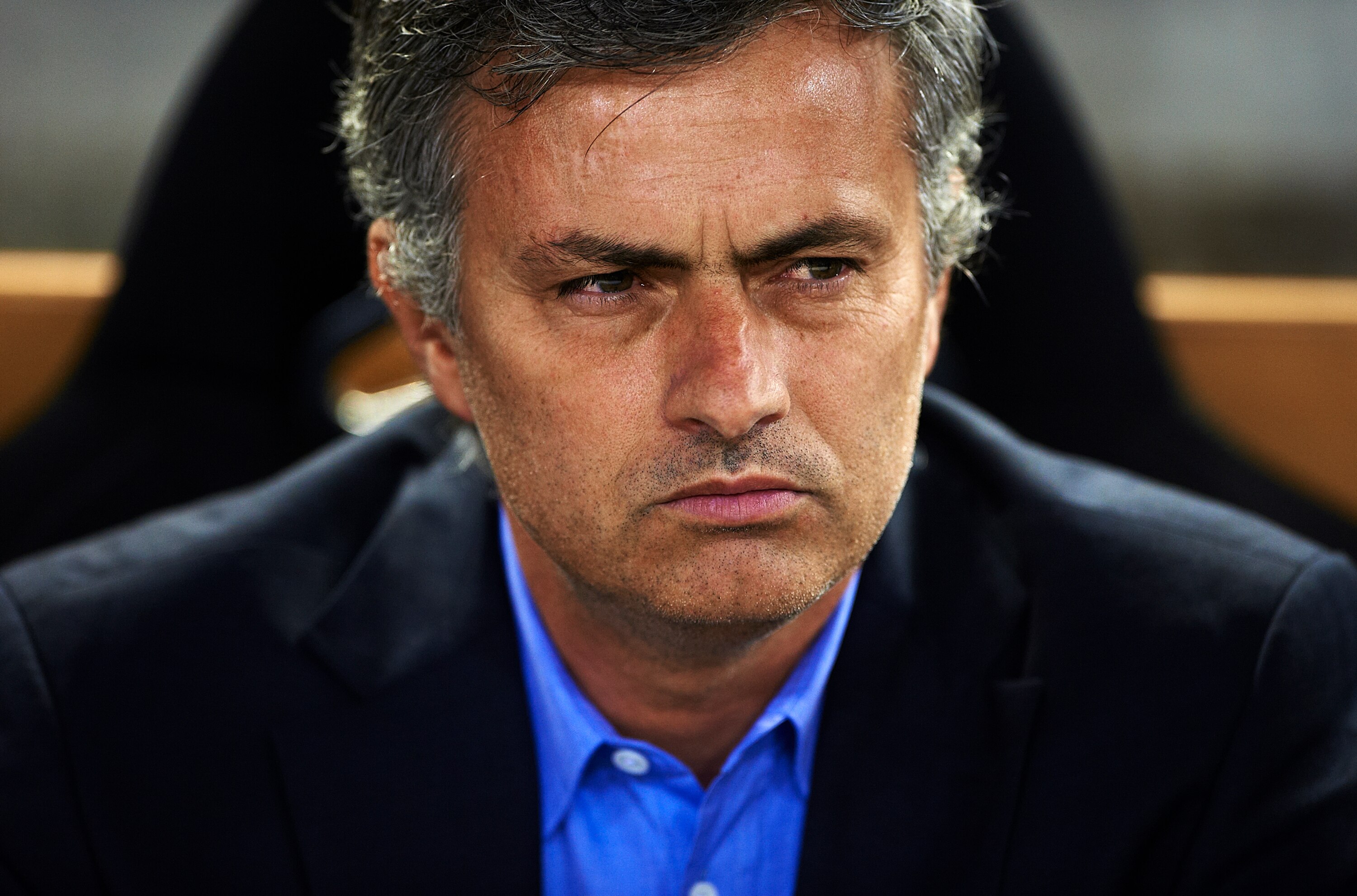 VALENCIA, BARCELONA - APRIL 20:  Head Coach Jose Mourinho of Real Madrid looks on before the Copa del Rey final match between Real Madrid and Barcelona at Estadio Mestalla on April 20, 2011 in Valencia, Spain. Real Madrid won 1-0.  (Photo by Manuel Queima