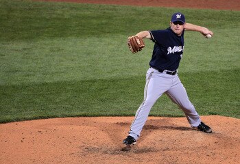 PITTSBURGH, PA - APRIL 14:  Randy Wolf #43 of the Milwaukee Brewers throws a pitch during their game against the Pittsburgh Pirates at PNC Park on April 14, 2011 in Pittsburgh, Pennsylvania.  (Photo by Scott Halleran/Getty Images)
