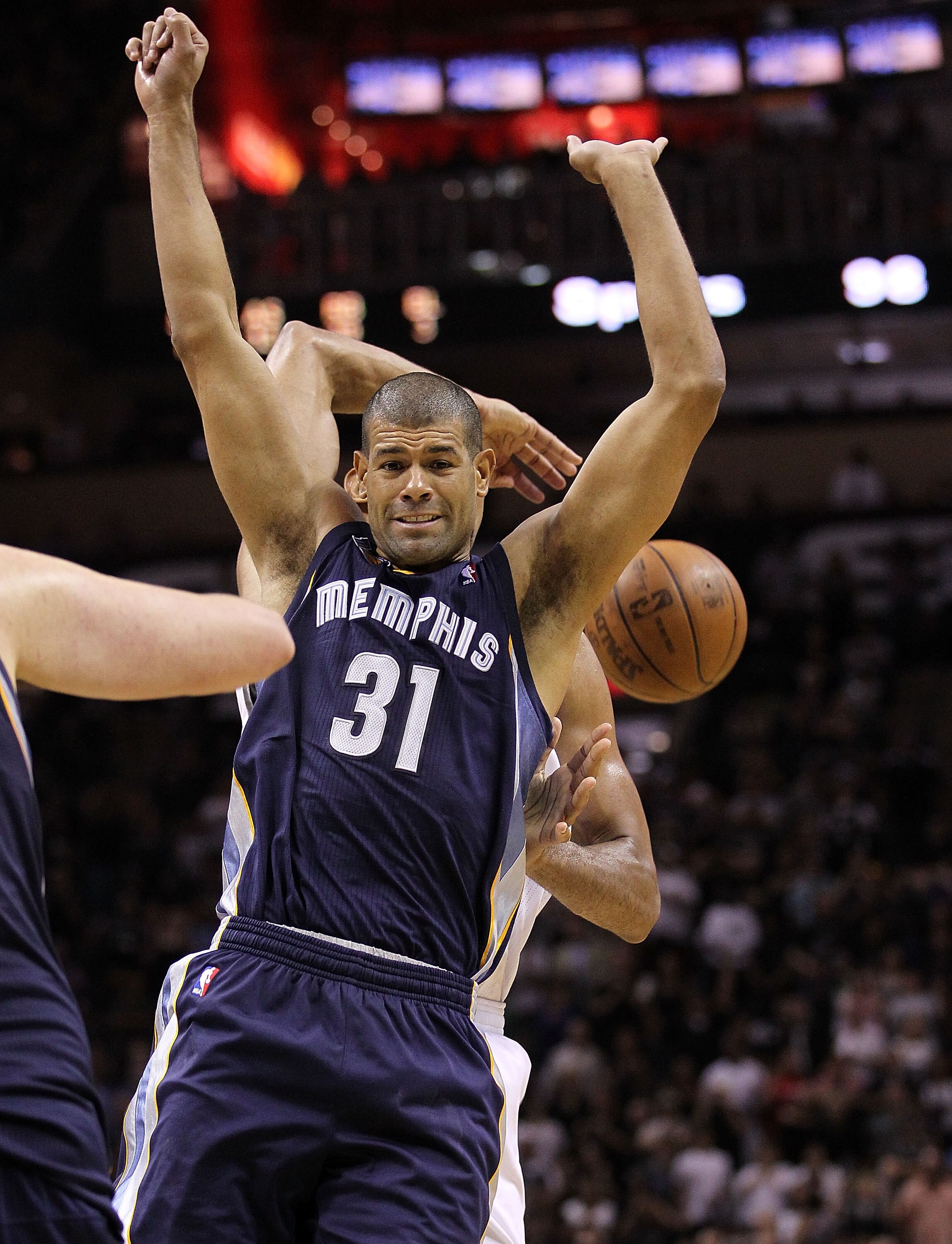 SAN ANTONIO, TX - APRIL 17: Forward Shane Battier #31 of the Memphis Grizzlies reacts after a win against the San Antonio Spurs in Game One of the Western Conference Quarterfinals in the 2011 NBA Playoffs on April 17, 2011 at AT&T Center in San Antonio, SAN ANTONIO, TX - APRIL 17: Forward Shane Battier #31 of the Memphis Grizzlies reacts after a win against the San Antonio Spurs in Game One of the Western Conference Quarterfinals in the 2011 NBA Playoffs on April 17, 2011 at AT&T Center in San Antonio,