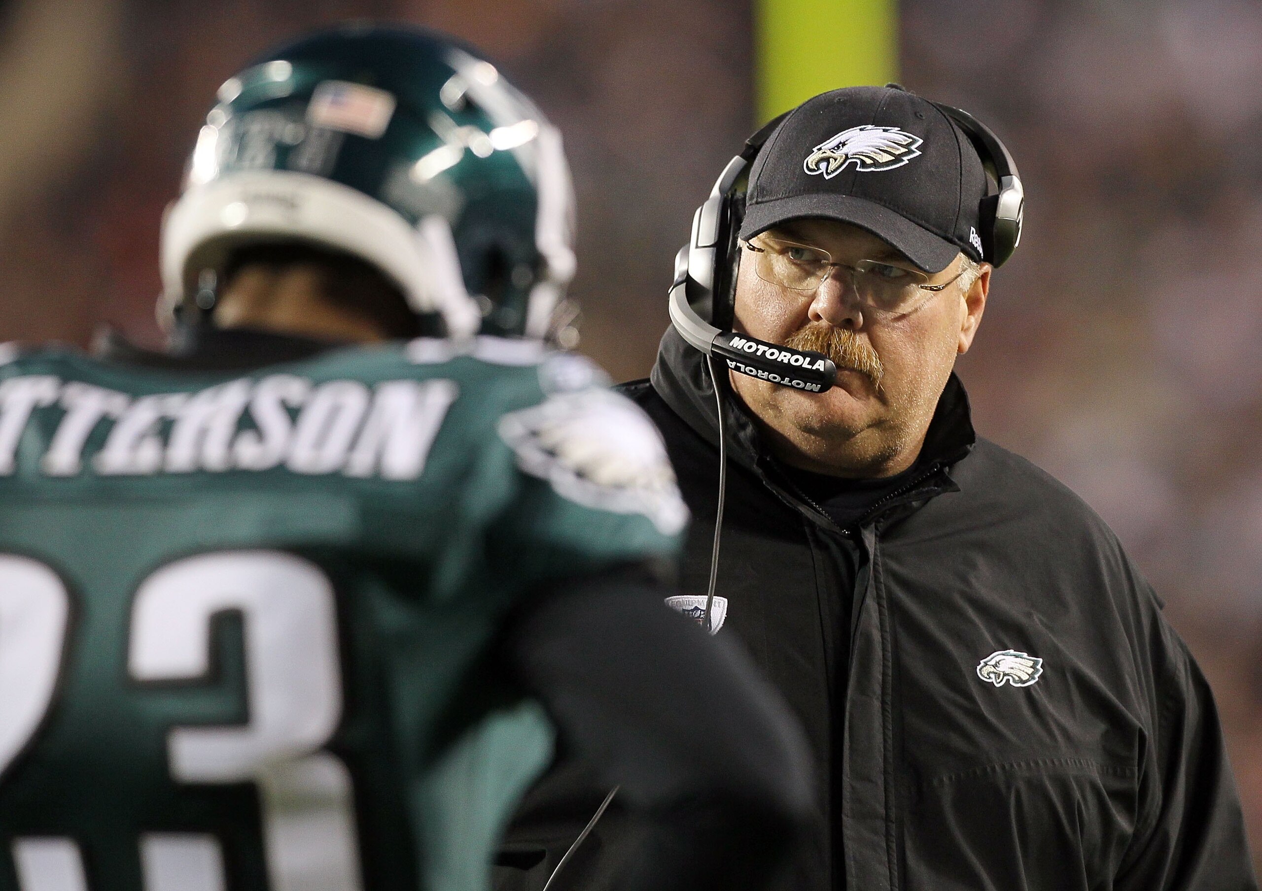 PHILADELPHIA - NOVEMBER 07:  Head coach Andy Reid of the Philadelphia Eagles against the Indianapolis Colts on November 7, 2010 at Lincoln Financial Field in Philadelphia, Pennsylvania.  (Photo by Jim McIsaac/Getty Images)