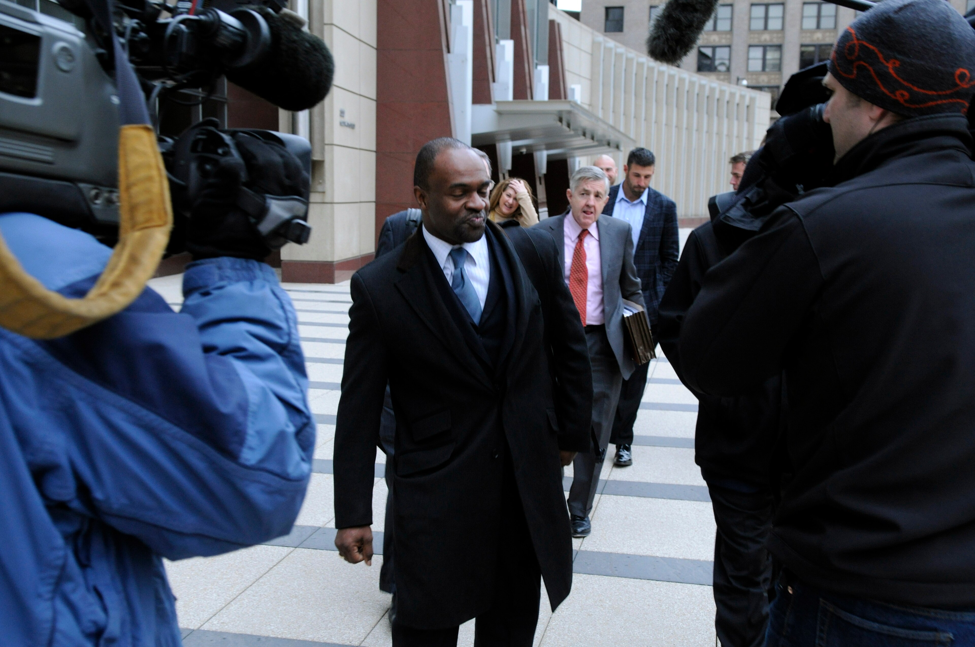 MINNEAPOLIS, MN - APRIL 14: Former NFL Players Association executive director DeMaurice Smith leaves court ordered mediation at the U.S. Courthouse on April 14, 2011 in Minneapolis, Minnesota. Mediation was ordered after a hearing on an antitrust lawsuit