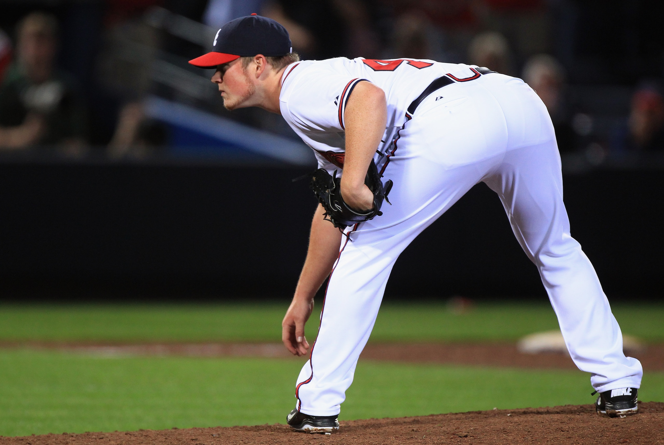 ATLANTA, GA - APRIL 08:  Craig Kimbrel #46 of the Atlanta Braves prepares to throw a pitch during their opening day game against the Philadelphia Phillies at Turner Field on April 8, 2011 in Atlanta, Georgia.  (Photo by Streeter Lecka/Getty Images)