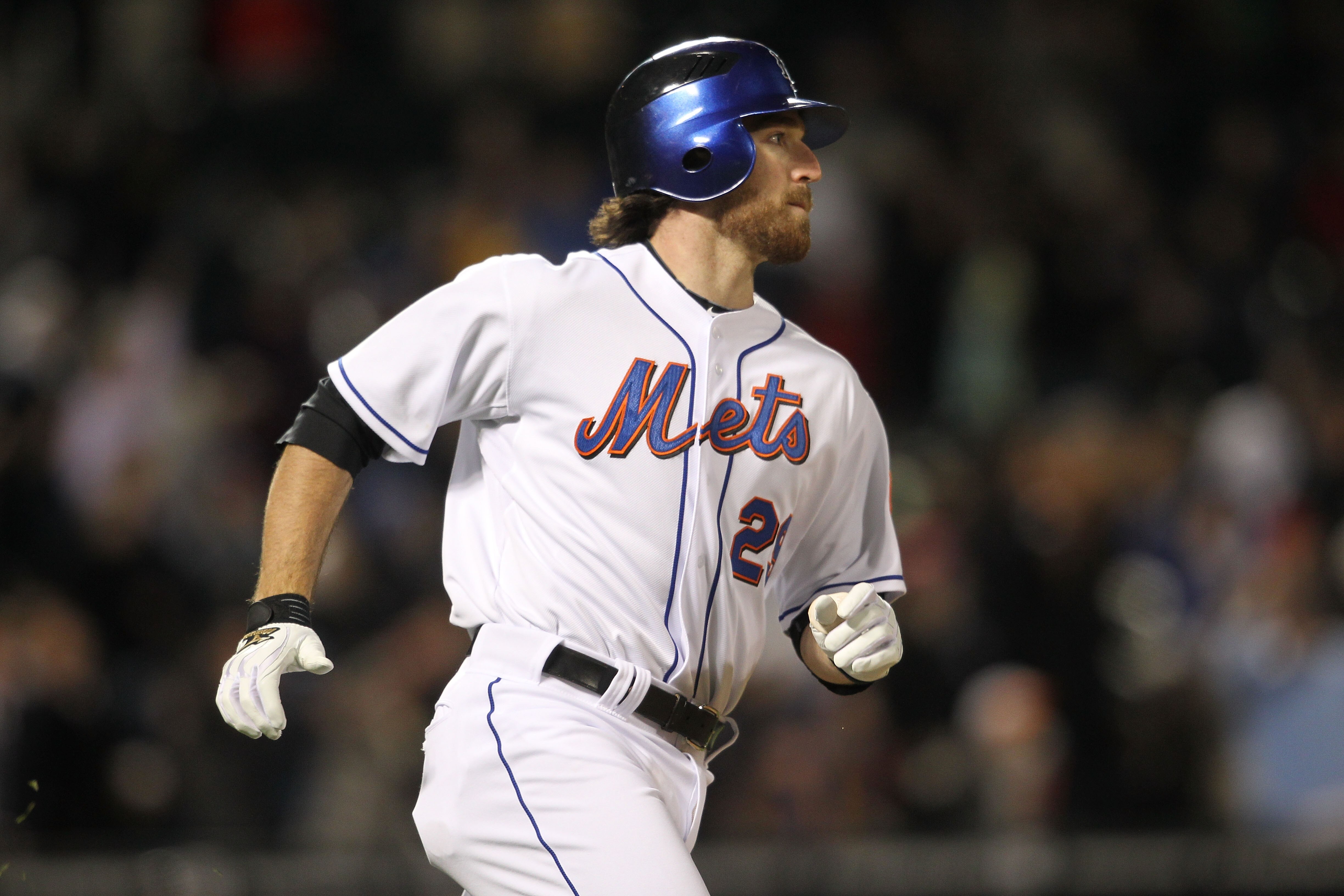 NEW YORK, NY - APRIL 21: Ike Davis #29 of the New York Mets runs the bases after hitting a solo home run against the Houston Astros at Citi Field on April 21, 2011 in the Flushing neighborhood of the Queens borough of New York City.  (Photo by Nick Laham/