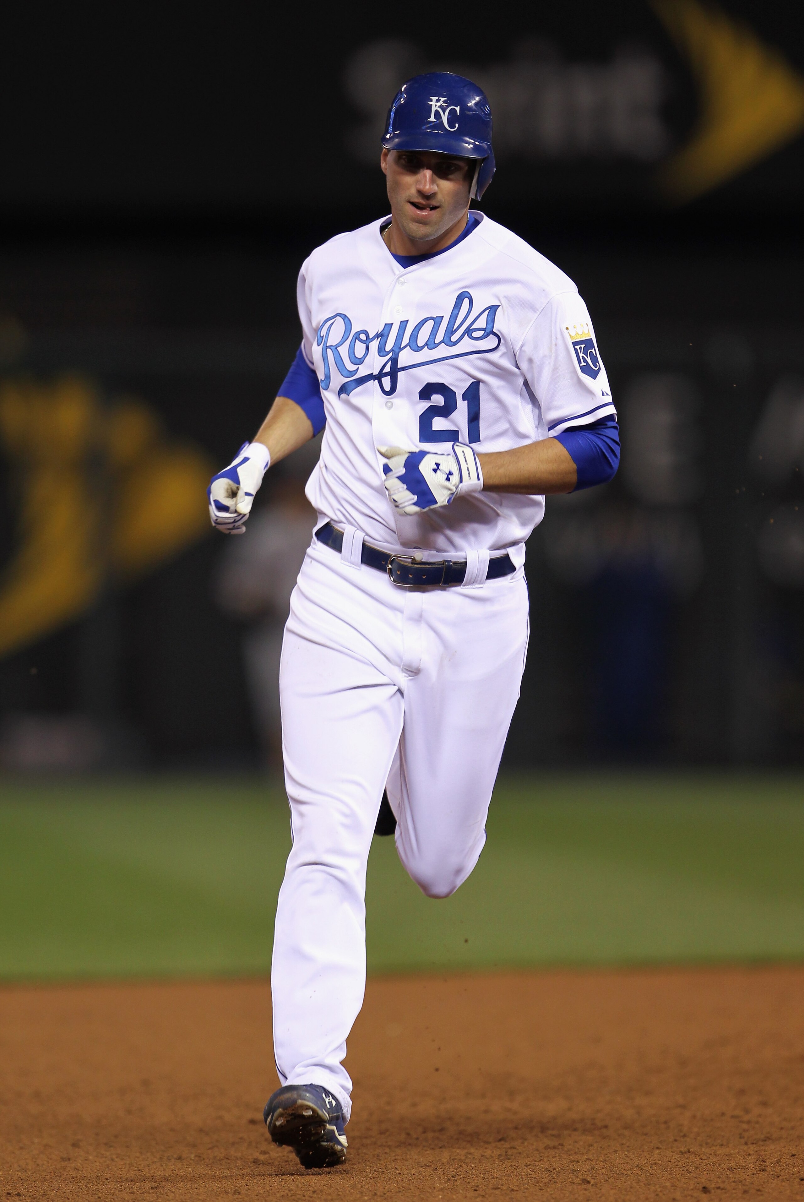 KANSAS CITY, MO - APRIL 20: Jeff Francoeur #21 of the Kansas City Royals rounds the bases after hitting a home run during the game against the Cleveland Indians on April 20, 2011 at Kauffman Stadium in Kansas City, Missouri. (Photo by Jamie Squire/Getty KANSAS CITY, MO - APRIL 20: Jeff Francoeur #21 of the Kansas City Royals rounds the bases after hitting a home run during the game against the Cleveland Indians on April 20, 2011 at Kauffman Stadium in Kansas City, Missouri. (Photo by Jamie Squire/Getty