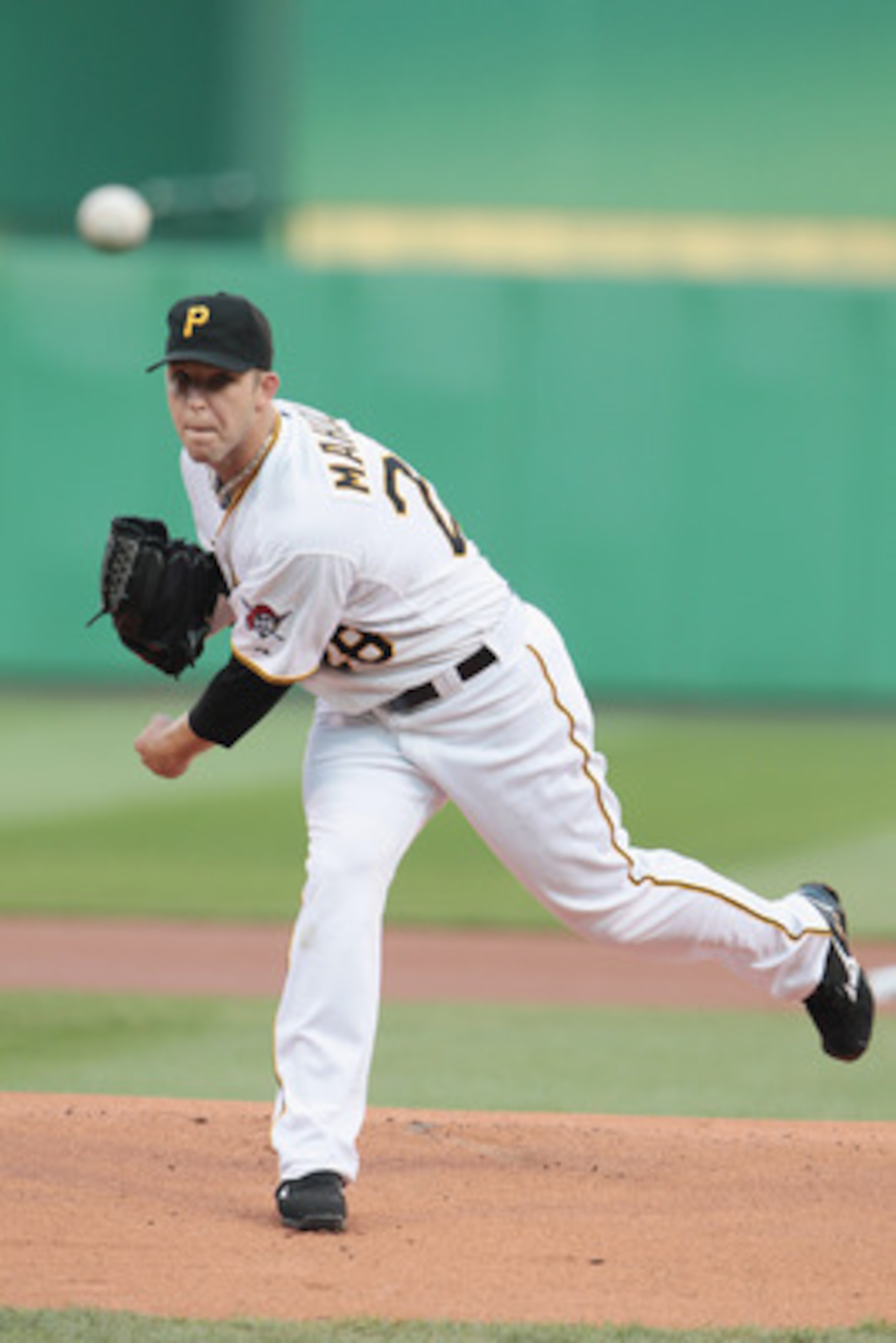 PITTSBURGH, PA - APRIL 14:  Paul Maholm #28 of the Pittsburgh Pirates throws a pitch before the start of their game against the Milwaukee Brewers at PNC Park on April 14, 2011 in Pittsburgh, Pennsylvania.  (Photo by Scott Halleran/Getty Images)
