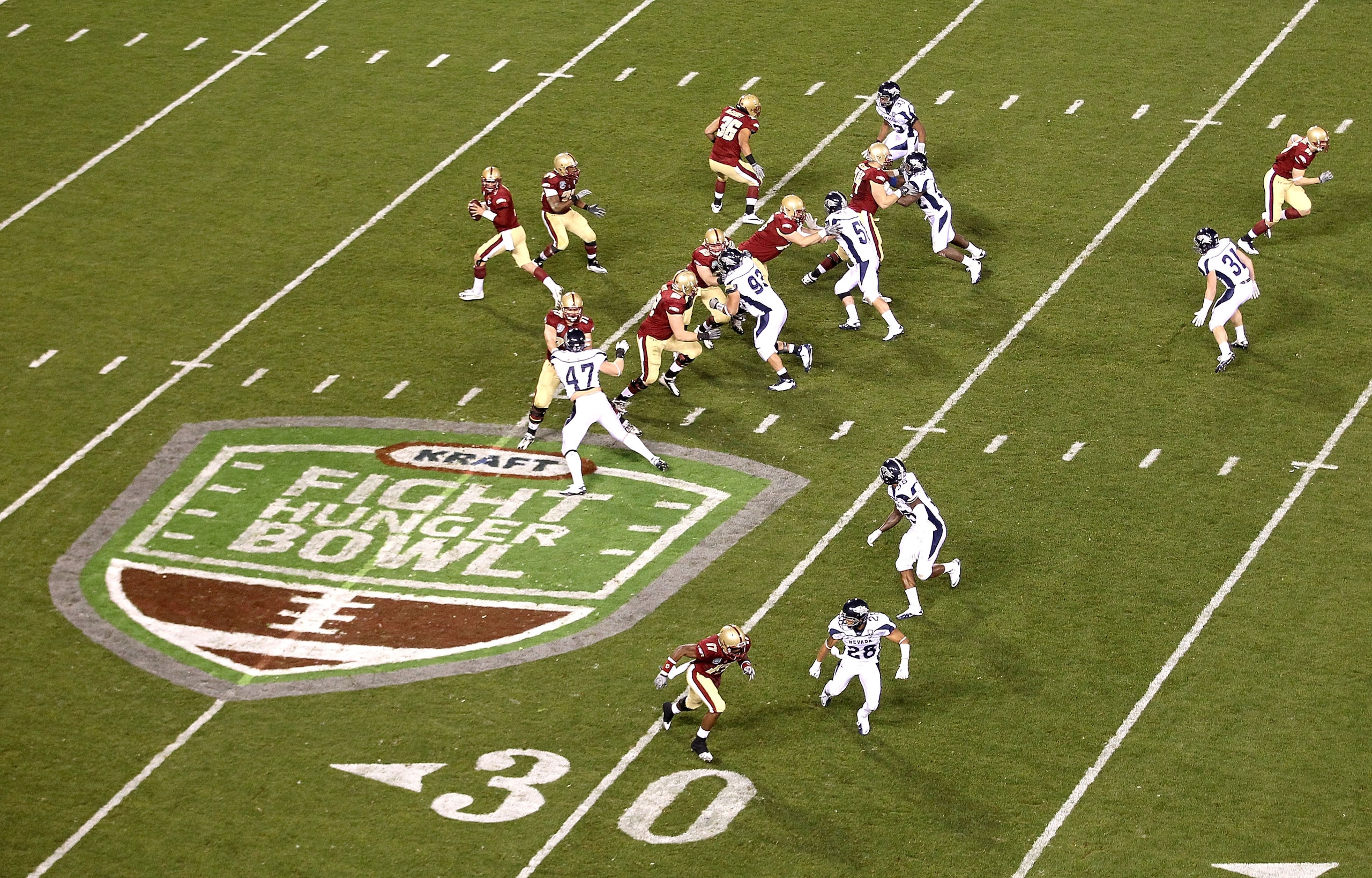 SAN FRANCISCO, CA - JANUARY 09:  A general view of the Boston College game against the Nevada Wolf Pack in the Kraft Fight Hunger Bowl at AT&T Park on January 9, 2011 in San Francisco, California.  (Photo by Ezra Shaw/Getty Images)