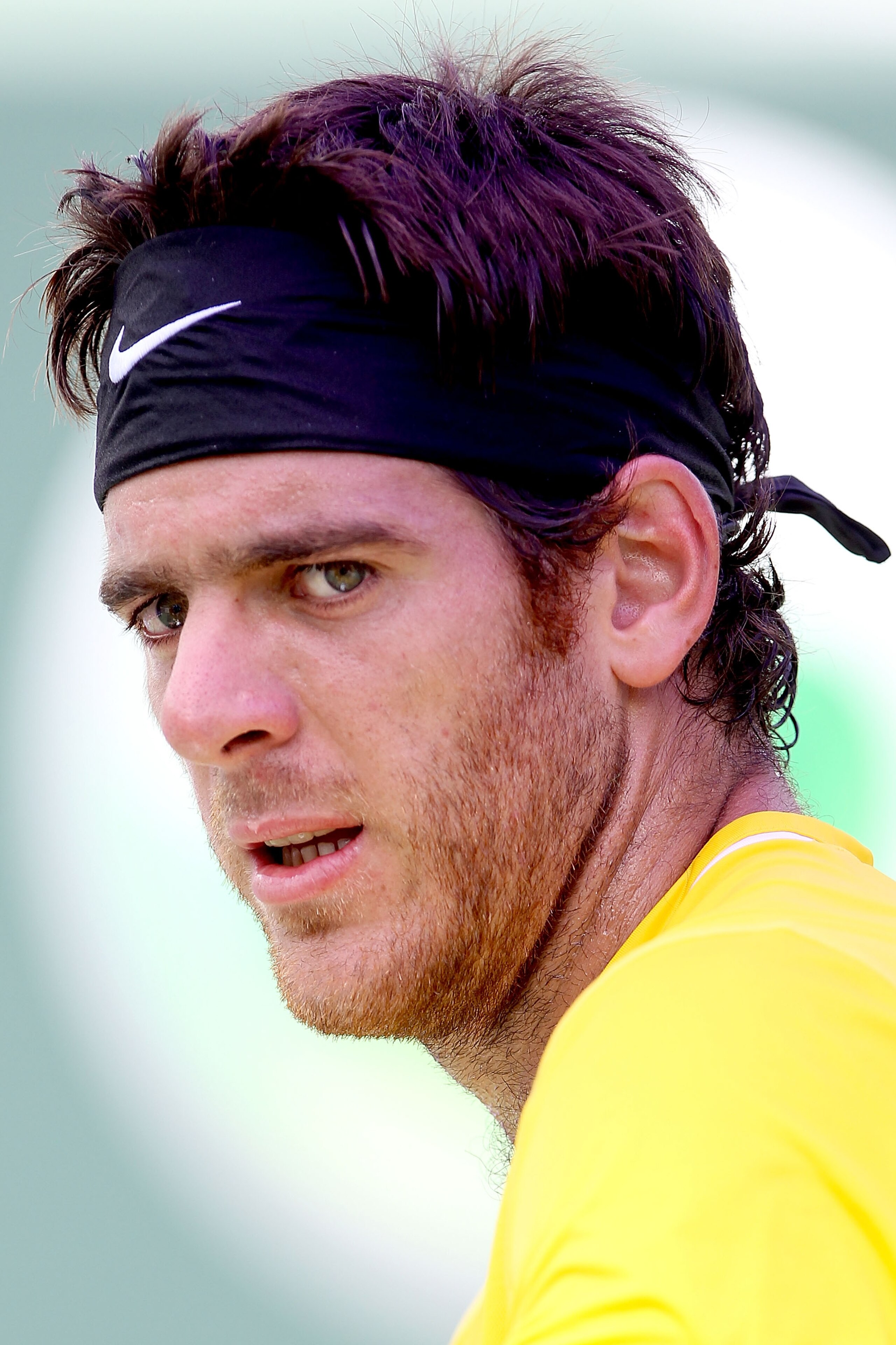 KEY BISCAYNE, FL - MARCH 29:  Juan Martin Del Potro of Argentina looks on against Mardy Fish during the Sony Ericsson Open at Crandon Park Tennis Center on March 29, 2011 in Key Biscayne, Florida.  (Photo by Matthew Stockman/Getty Images)