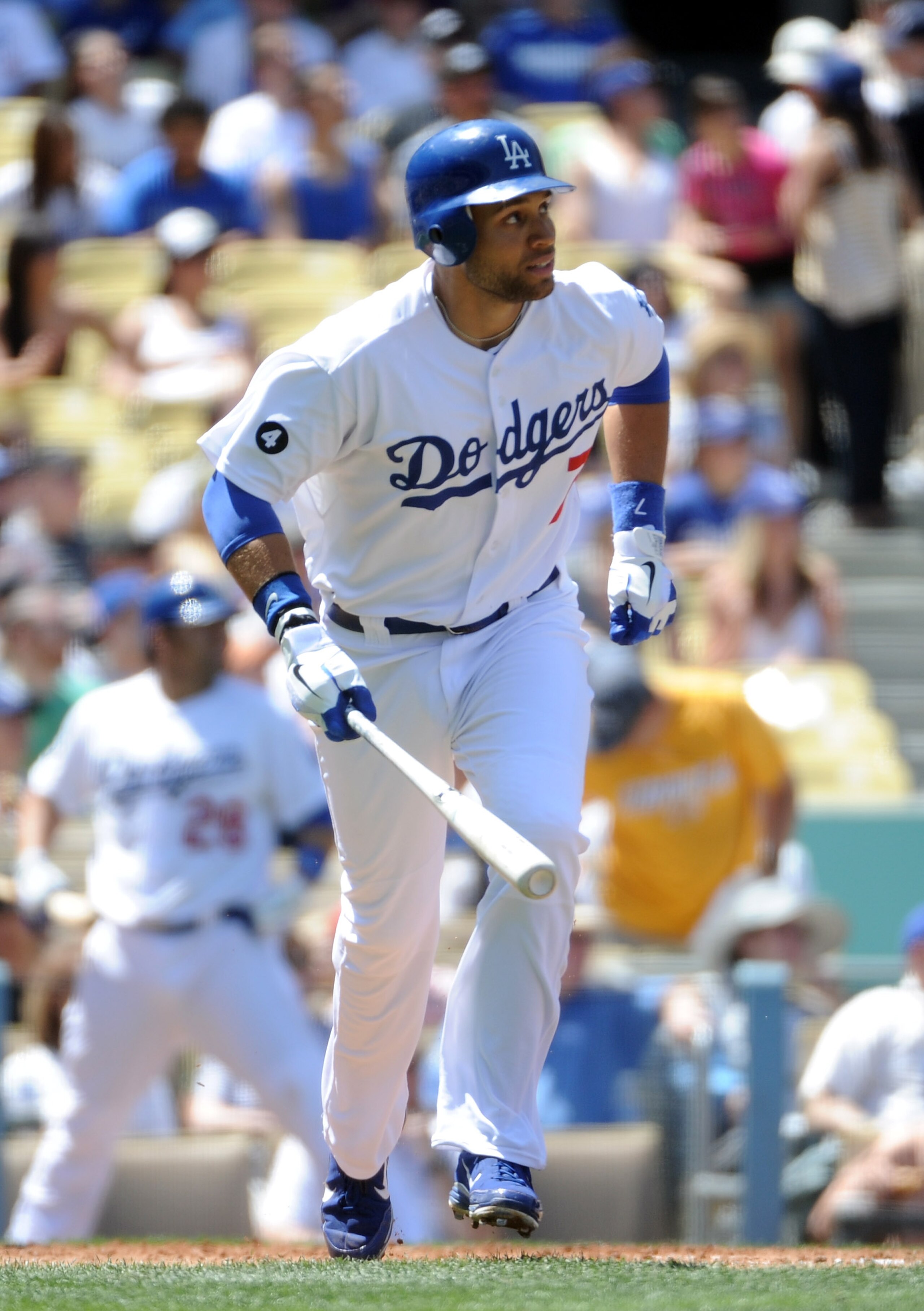 LOS ANGELES, CA - APRIL 17: James Loney #7 of the Los Angeles Dodgers at bat against the St Louis Cardinals at Dodger Stadium on April 17, 2011 in Los Angeles, California. (Photo by Harry How/Getty Images) LOS ANGELES, CA - APRIL 17: James Loney #7 of the Los Angeles Dodgers at bat against the St Louis Cardinals at Dodger Stadium on April 17, 2011 in Los Angeles, California. (Photo by Harry How/Getty Images)