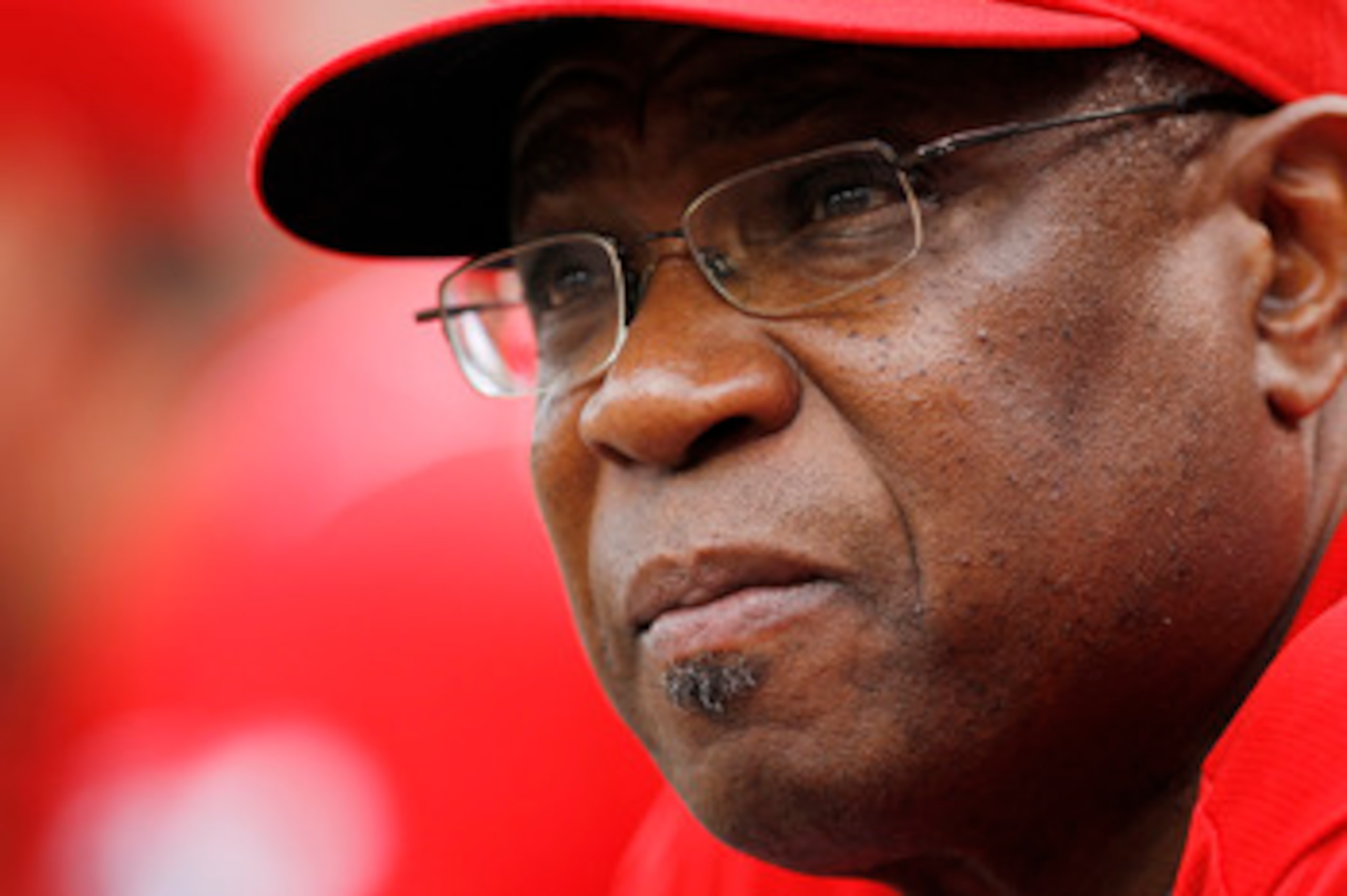 CINCINNATI, OH - MAY 1: Cincinnati Reds manager Dusty Baker looks on against the Florida Marlins at Great American Ball Park on May 1, 2011 in Cincinnati, Ohio. The Marlins defeated the Reds 9-5. (Photo by Joe Robbins/Getty Images)