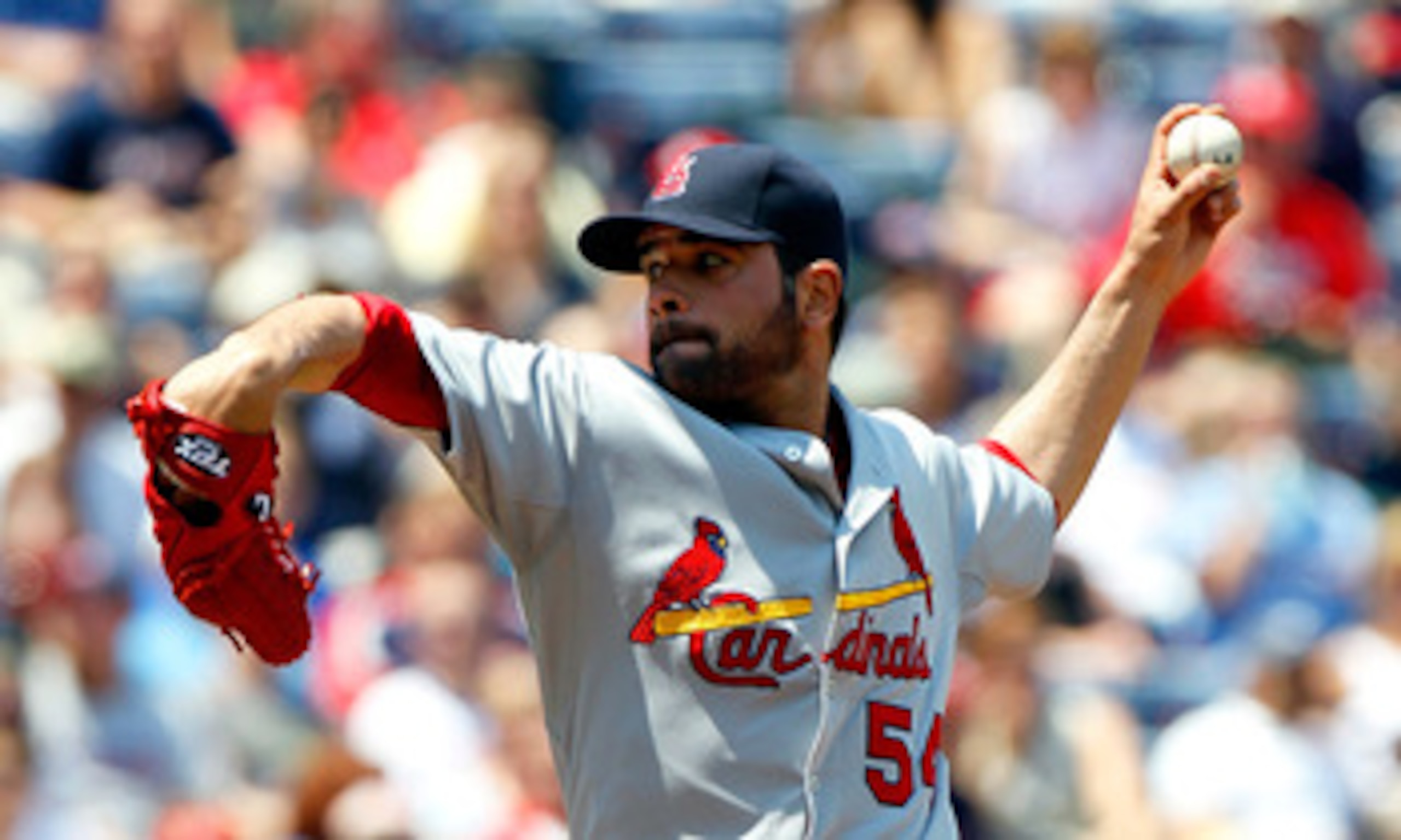 ATLANTA, GA - MAY 01:  Jaime Garcia #54 of the St. Louis Cardinals pitches to the Atlanta Braves at Turner Field on May 1, 2011 in Atlanta, Georgia.  (Photo by Kevin C. Cox/Getty Images)