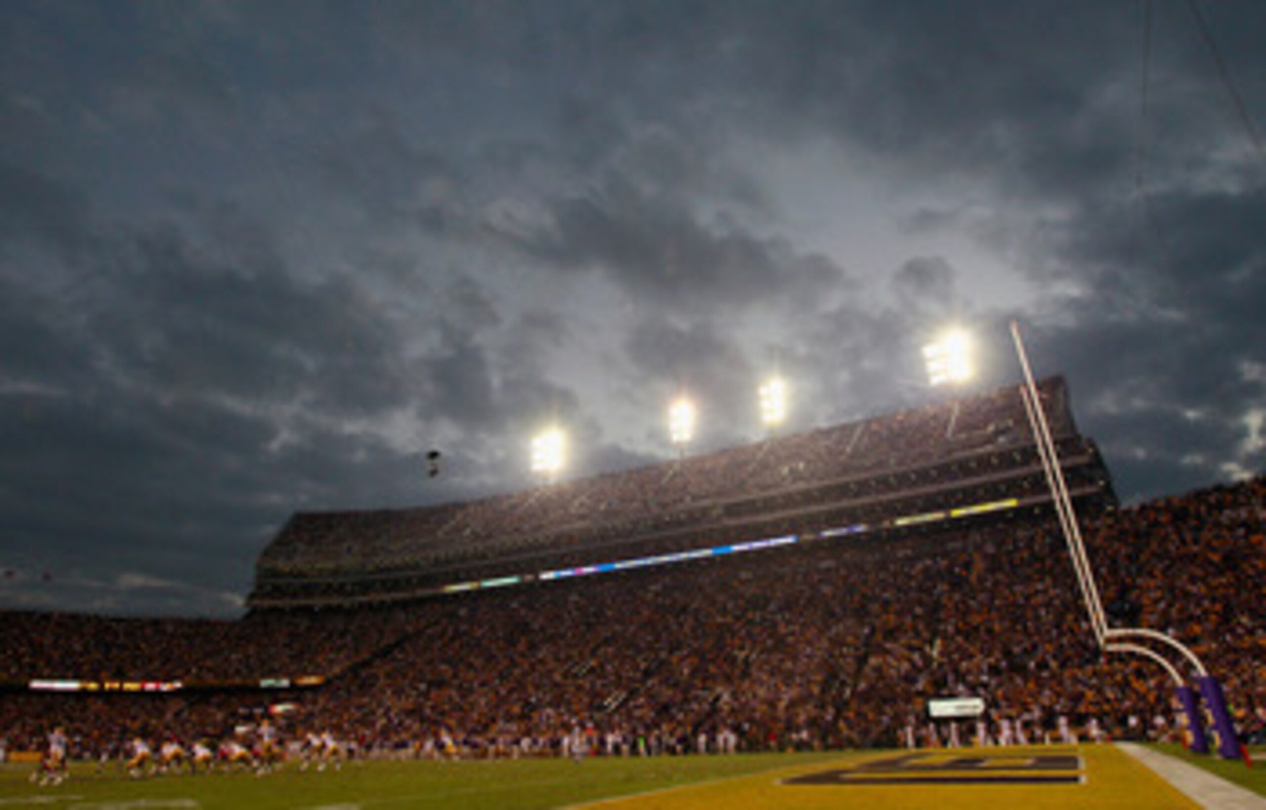 BATON ROUGE, LA - NOVEMBER 20: A general view of Tiger Stadium during the game betweem the Louisiana State University Tigers and the Ole Miss Rebels on November 20, 2010 in Baton Rouge, Louisiana. (Photo by Kevin C. Cox/Getty Images) BATON ROUGE, LA - NOVEMBER 20: A general view of Tiger Stadium during the game betweem the Louisiana State University Tigers and the Ole Miss Rebels on November 20, 2010 in Baton Rouge, Louisiana. (Photo by Kevin C. Cox/Getty Images)