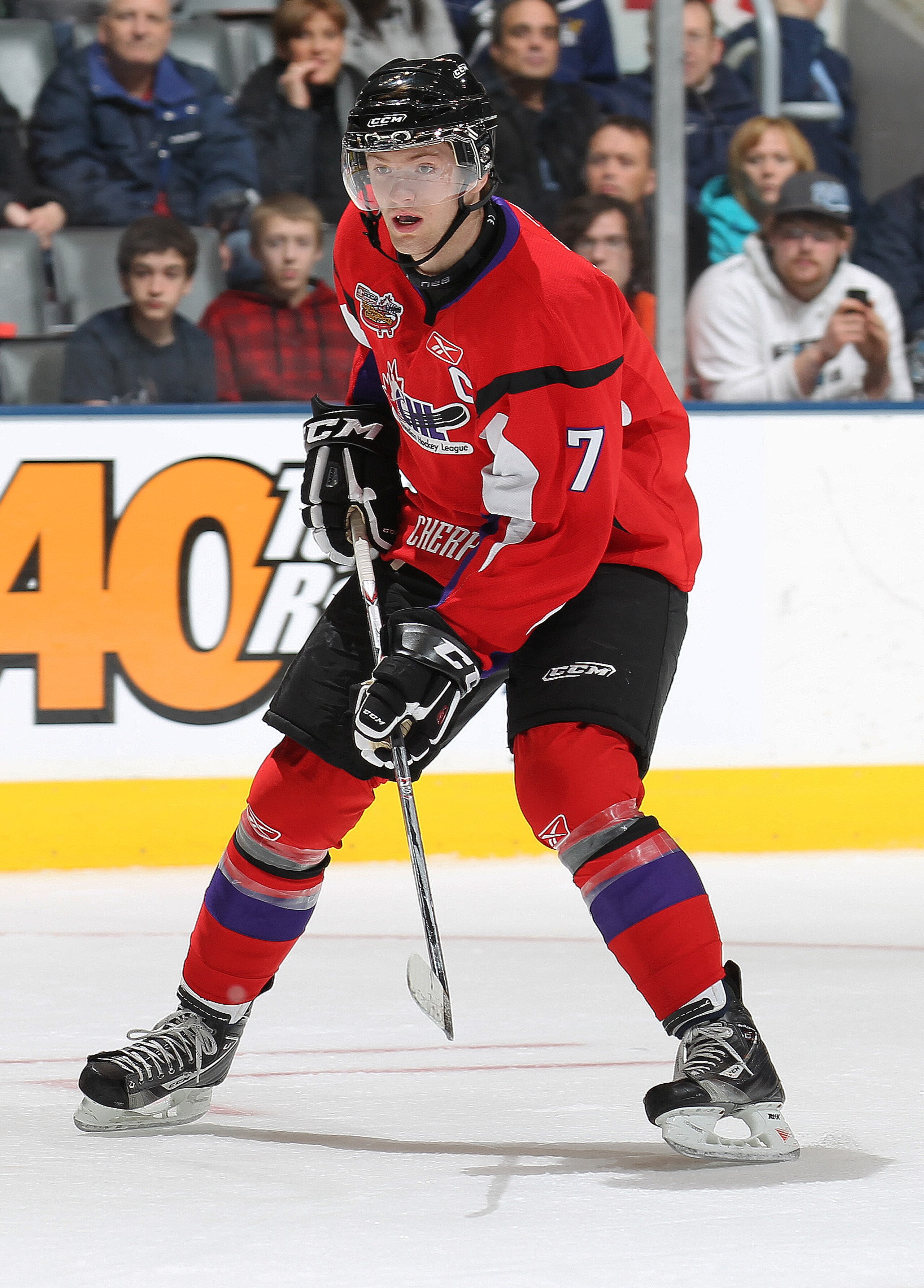 TORONTO, CAN - JANUARY 19:  Sean Couturier #7 of Team Cherry skates against Team Orr in the 2011 Home Hardware Top Prospects game on January 19, 2011 at the Air Canada Centre in Toronto, Canada. Team Orr defeated Team Cherry 7-1. (Photo by Claus Andersen/
