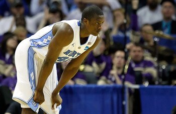 CHARLOTTE, NC - MARCH 20:  Harrison Barnes #40 of the North Carolina Tar Heels looks on in the second half while taking on the Washington Huskies during the third round of the 2011 NCAA men's basketball tournament at Time Warner Cable Arena on March 20, 2