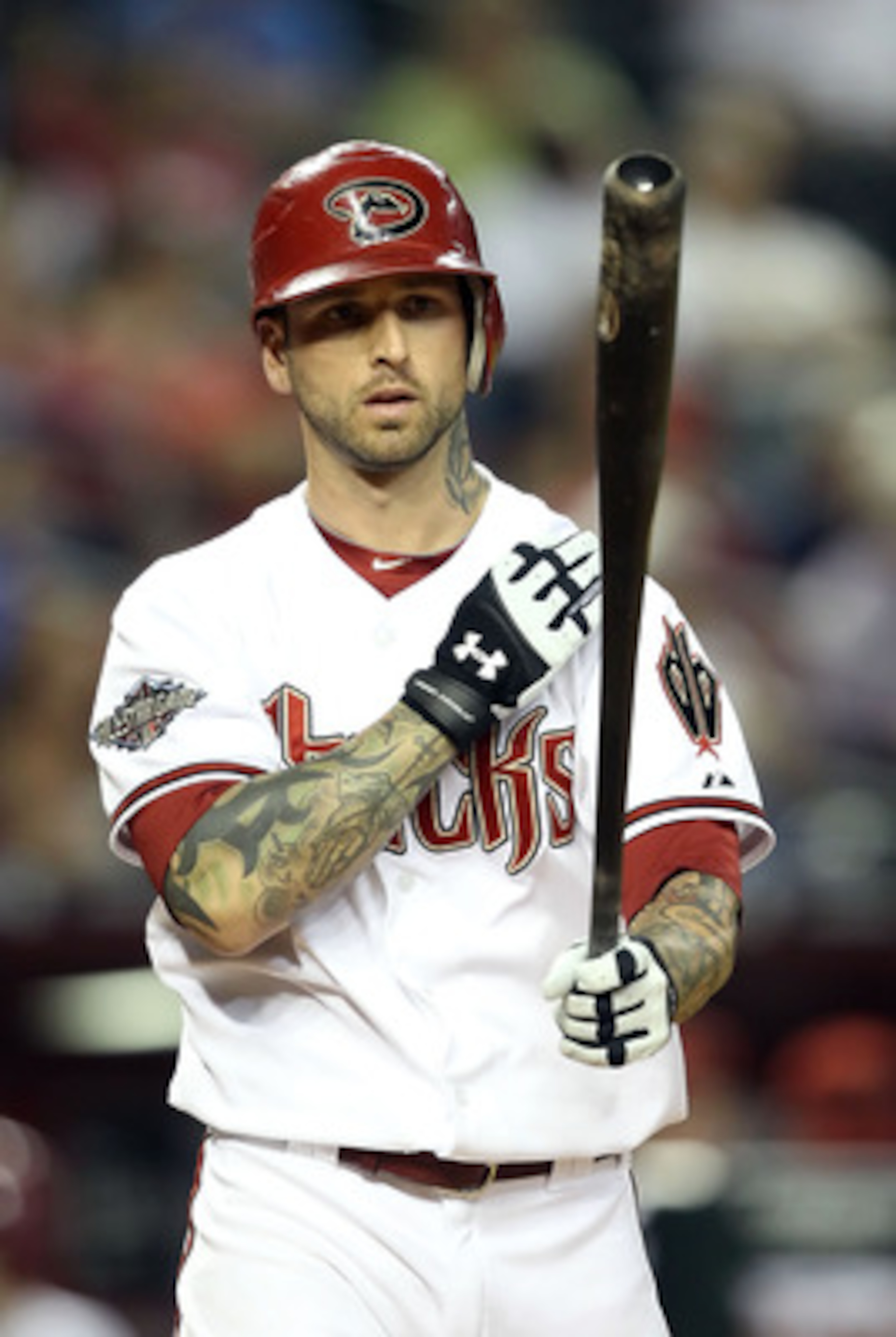 PHOENIX, AZ - APRIL 26:  Ryan Roberts #14 of the Arizona Diamondbacks steps up to the plate during the Major League Baseball game against the Philadelphia Phillies at Chase Field on April 26, 2011 in Phoenix, Arizona.  The Diamondbacks defeated the Philli