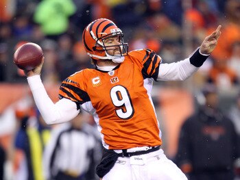 CINCINNATI - DECEMBER 26:  Carson Palmer #9 of the Cincinnati Bengals throws a pass during the NFL game against the San Diego Chargers at Paul Brown Stadium on December 26, 2010 in Cincinnati, Ohio. The Bengals 34-20.  (Photo by Andy Lyons/Getty Images)
