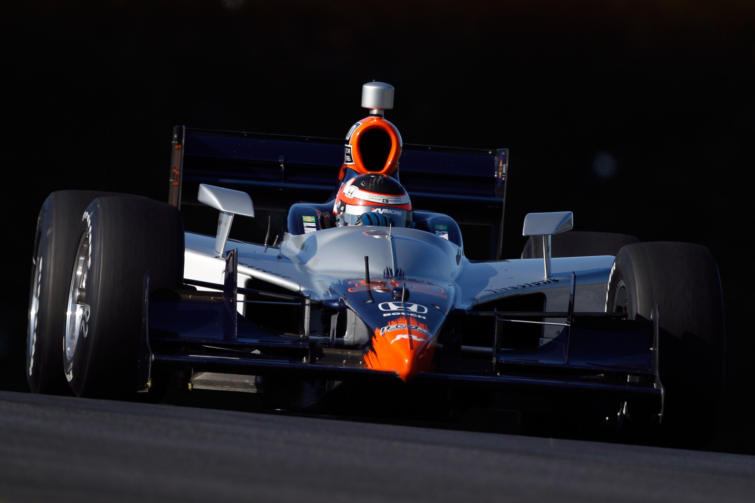 LEXINGTON, OH - AUGUST 07: Mario Moraes of Brazil, driver of the #32 KV Racing Technology Dallara Honda during practice for the IZOD IndyCar Series Honda Indy 200 on August 7, 2010 in Lexington, Ohio. (Photo by Chris Graythen/Getty Images) LEXINGTON, OH - AUGUST 07: Mario Moraes of Brazil, driver of the #32 KV Racing Technology Dallara Honda during practice for the IZOD IndyCar Series Honda Indy 200 on August 7, 2010 in Lexington, Ohio. (Photo by Chris Graythen/Getty Images)