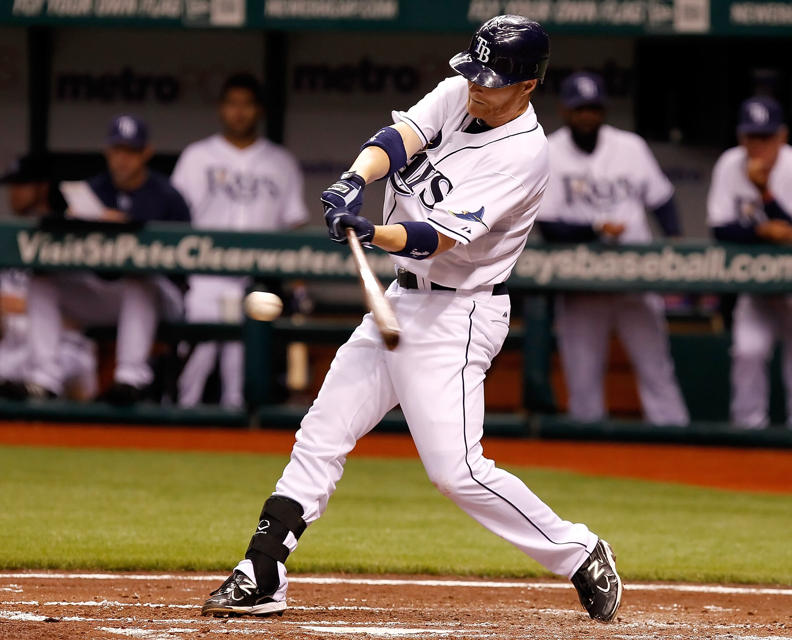 ST. PETERSBURG, FL - APRIL 15: First baseman Dan Johnson #24 of the Tampa Bay Rays bats against the Minnesota Twins during the game at Tropicana Field on April 15, 2011 in St. Petersburg, Florida. (Photo by J. Meric/Getty Images) ST. PETERSBURG, FL - APRIL 15: First baseman Dan Johnson #24 of the Tampa Bay Rays bats against the Minnesota Twins during the game at Tropicana Field on April 15, 2011 in St. Petersburg, Florida. (Photo by J. Meric/Getty Images)