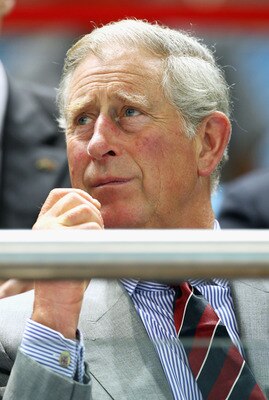 DELHI, INDIA - OCTOBER 04:  HRH Prince Charles, Prince of Wales attends the morning swim session at the Dr. S.P. Mukherjee Swimming Complex during day one of the Delhi 2010 Commonwealth Games on October 4, 2010 in Delhi, India.  (Photo by Julian Finney/Ge