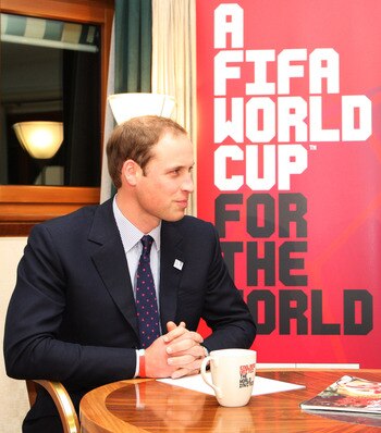 ZURICH, SWITZERLAND - NOVEBER 30: Prince William (L) and British Prime Minister David Cameron meet in Hotel Steigenberger , two days ahead of the FIFA 2018 and 2022 World Cup Bid Announcement, on November 30, 2010 in Zurich, Switzerland. (Photo by Matthew