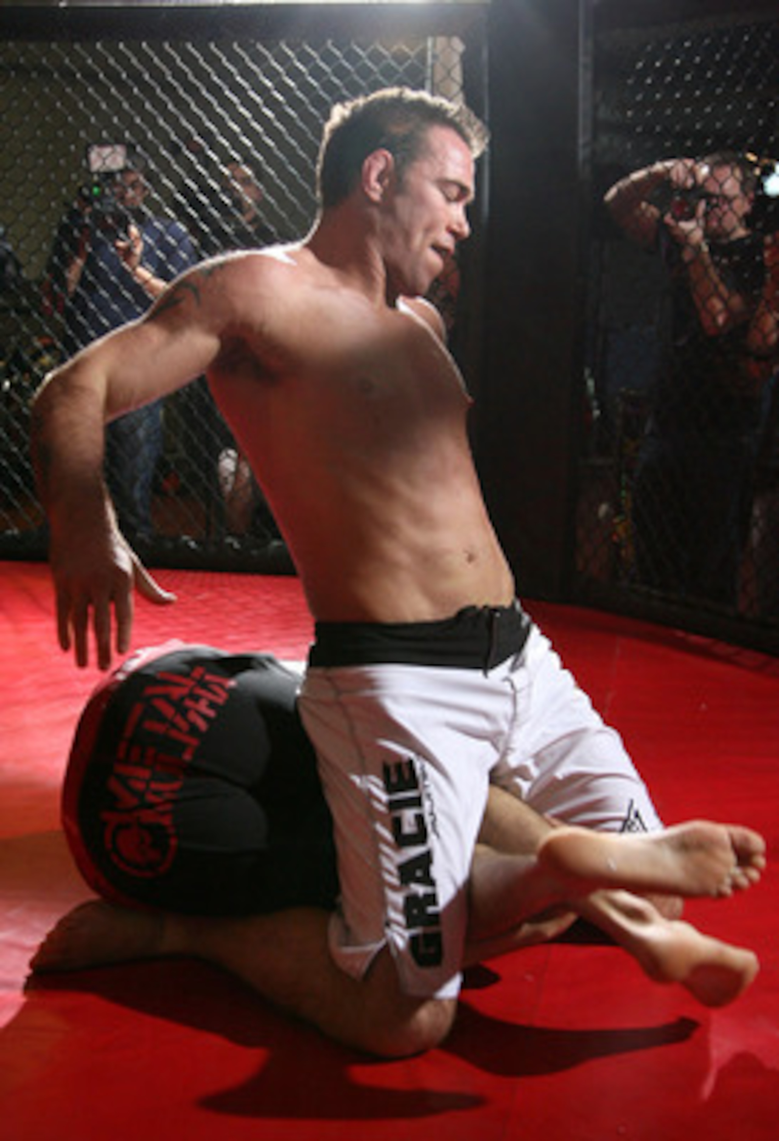 HOLLYWOOD - MARCH 17: Strikeforce World Lightweight Champion Gilbert 'El Nino' Melendez and Strikeforce World Middleweight Champion Jake Shields attend the CBS' Strikeforce MMA Fighters Open Media Workout on March 17, 2010 in Hollywood, California. (Pho HOLLYWOOD - MARCH 17: Strikeforce World Lightweight Champion Gilbert 'El Nino' Melendez and Strikeforce World Middleweight Champion Jake Shields attend the CBS' Strikeforce MMA Fighters Open Media Workout on March 17, 2010 in Hollywood, California. (Pho