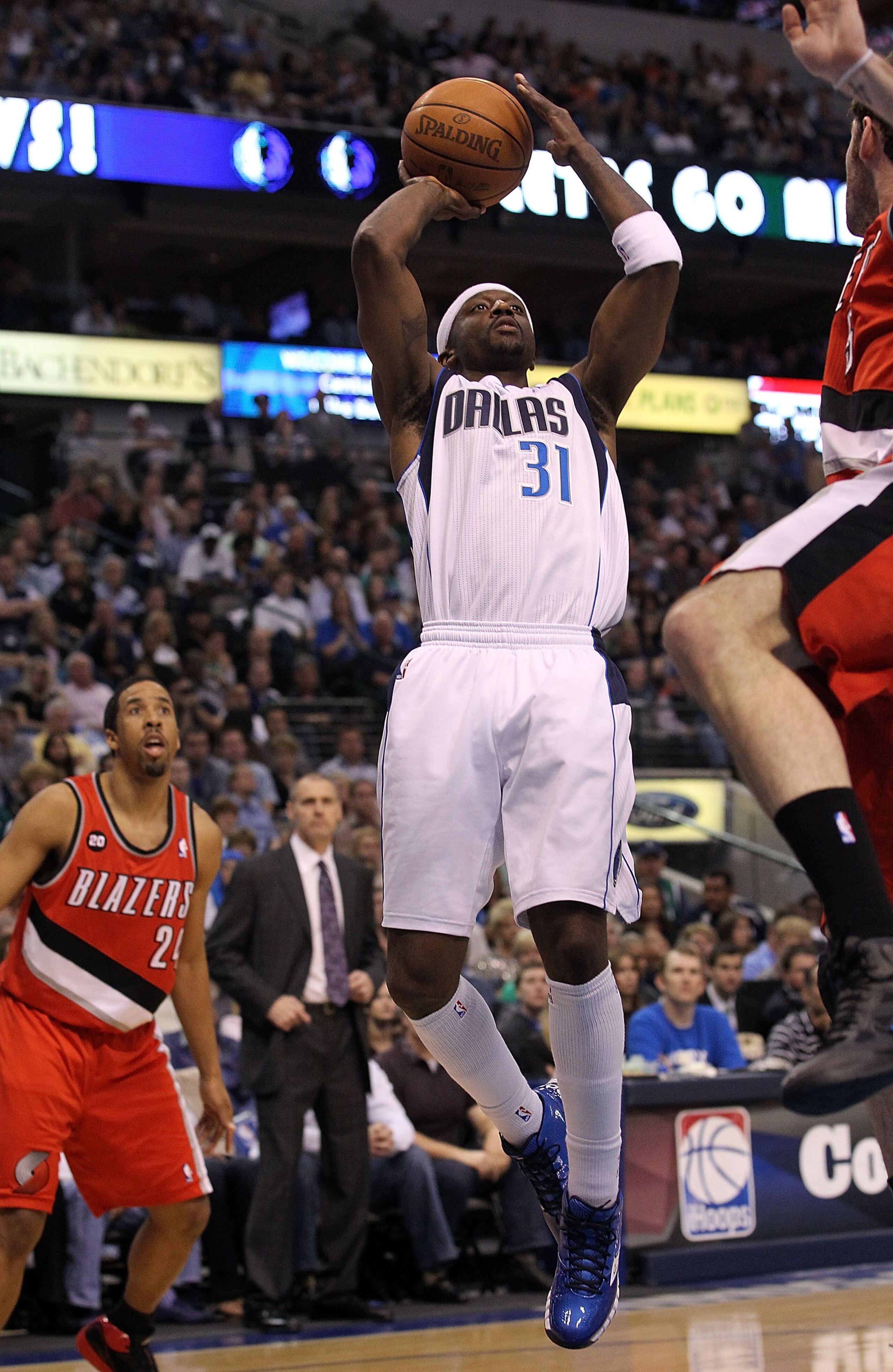 DALLAS, TX - APRIL 16:  Guard Jason Terry #31 of the Dallas Mavericks takes a shot against the Portland Trail Blazers in Game One of the Western Conference Quarterfinals during the 2011 NBA Playoffs on April 16, 2011 at American Airlines Center in Dallas,