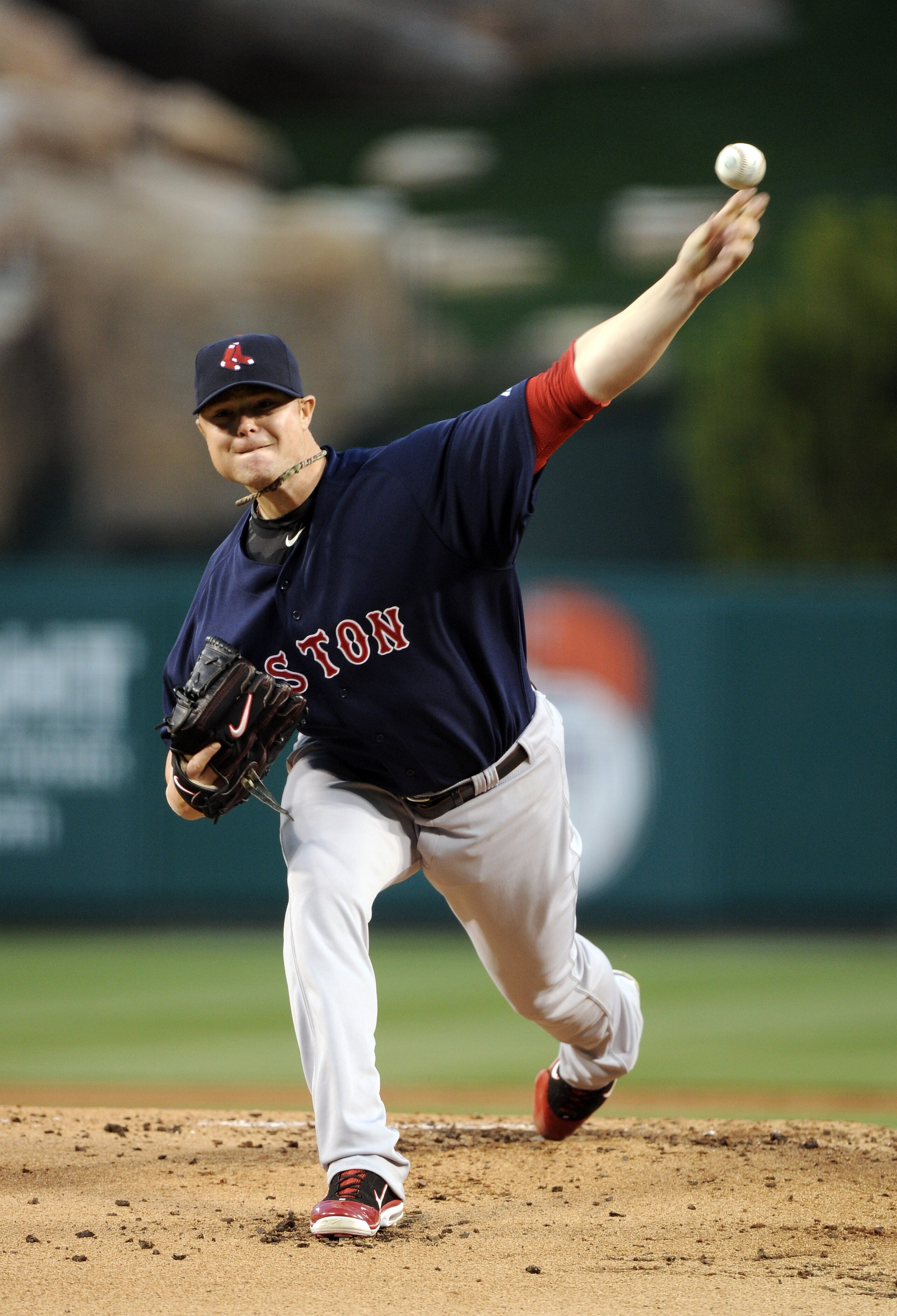 ANAHEIM, CA - APRIL 22:  Jon Lester #31 of the Boston Red Sox pitches against the Los Angeles Angels of Anaheim during the first inning at Angel Stadium on April 22, 2011 in Anaheim, California.  (Photo by Harry How/Getty Images)