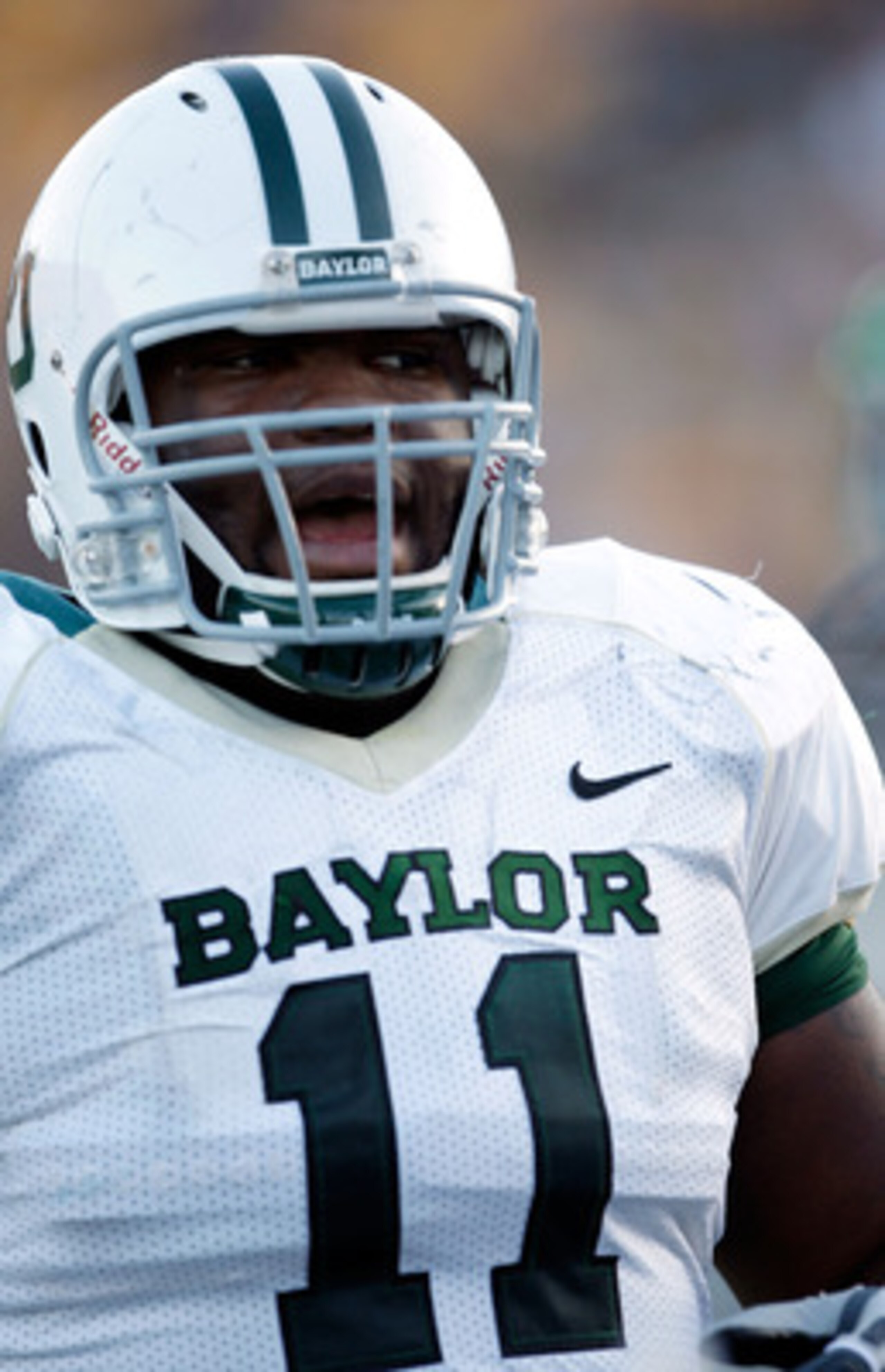 COLUMBIA, MO - NOVEMBER 07: Defensive tackle Phil Taylor #11 of the Baylor Bears watches from the bench during the game against the Missouri Tigers at Faurot Field/Memorial Stadium on November 7, 2009 in Columbia, Missouri. (Photo by Jamie Squire/Getty COLUMBIA, MO - NOVEMBER 07: Defensive tackle Phil Taylor #11 of the Baylor Bears watches from the bench during the game against the Missouri Tigers at Faurot Field/Memorial Stadium on November 7, 2009 in Columbia, Missouri. (Photo by Jamie Squire/Getty