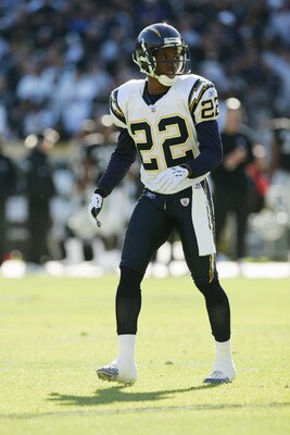 OAKLAND, CA - NOVEMBER 21:  Cornerback Sammy Davis #22 of the San Diego Chargers walks on the field during the game against the Oakland Raiders at Network Associates Coliseum on November 21, 2004 in Oakland, California. The Chargers defeated the Raiders 2