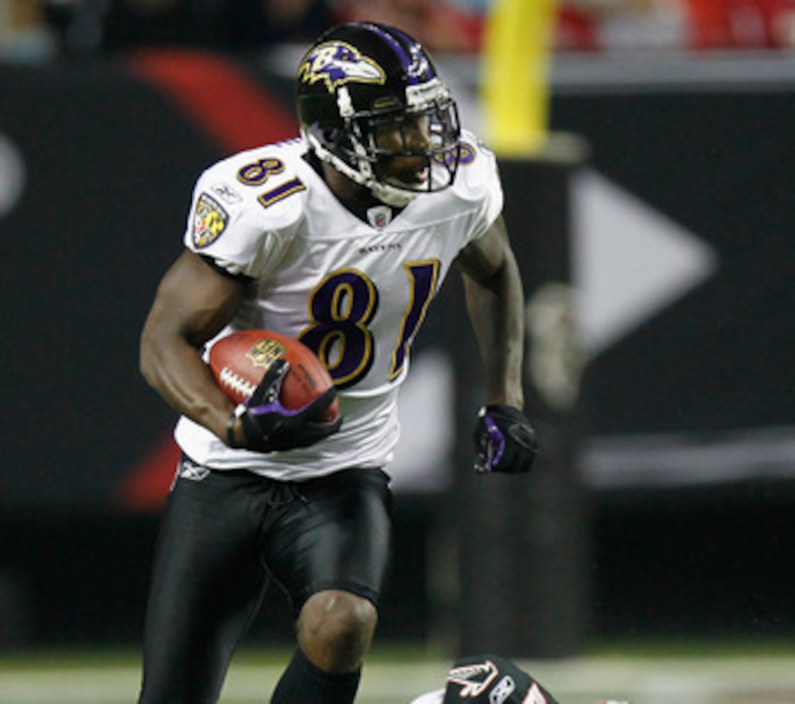 ATLANTA - NOVEMBER 11:  Anquan Boldin #81 of the Baltimore Ravens against Brent Grimes #20 of the Atlanta Falcons at Georgia Dome on November 11, 2010 in Atlanta, Georgia.  (Photo by Kevin C. Cox/Getty Images)