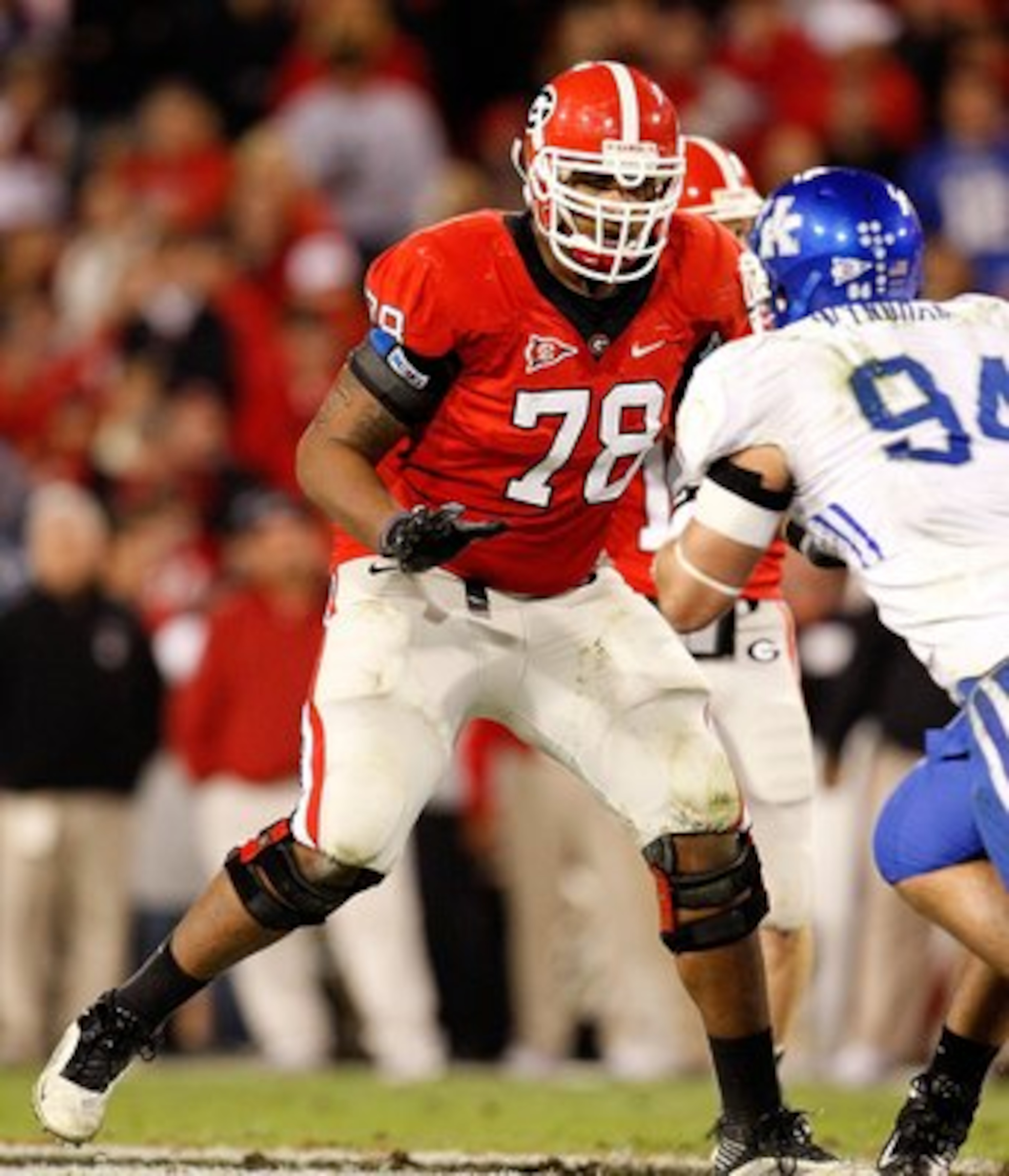 ATHENS, GA - NOVEMBER 21: Josh Davis #78 of the Georgia Bulldogs against the Kentucky Wildcats at Sanford Stadium on November 21, 2009 in Athens, Georgia. (Photo by Kevin C. Cox/Getty Images) ATHENS, GA - NOVEMBER 21: Josh Davis #78 of the Georgia Bulldogs against the Kentucky Wildcats at Sanford Stadium on November 21, 2009 in Athens, Georgia. (Photo by Kevin C. Cox/Getty Images)